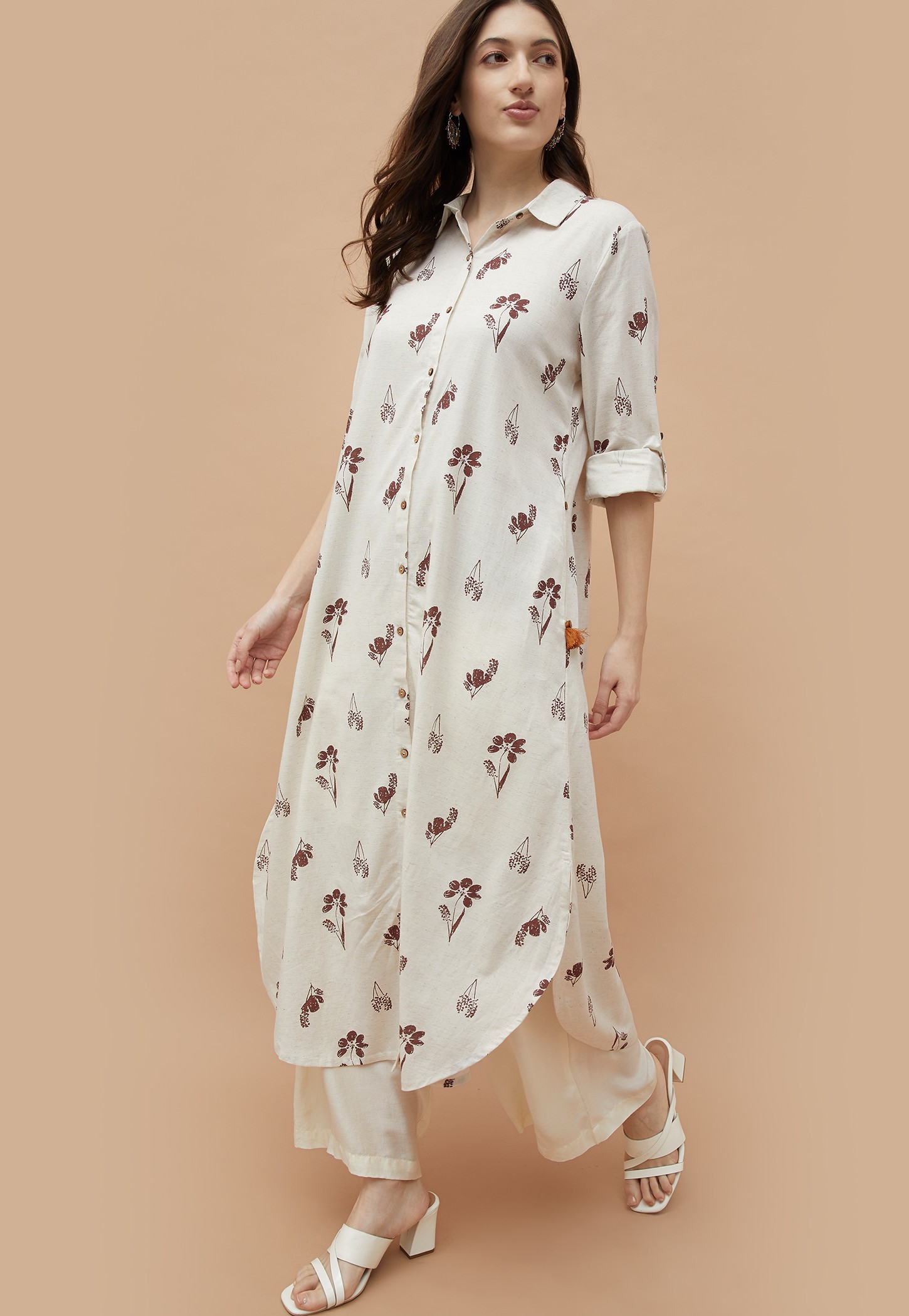 MELANGE Floral Print Straight Kurta-picture-55