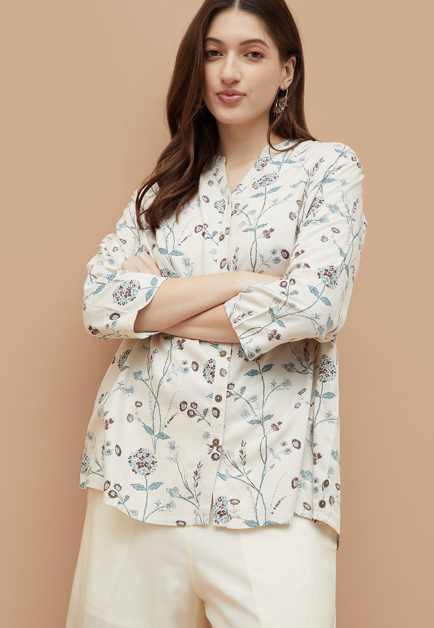 MELANGE Floral Print Tunic