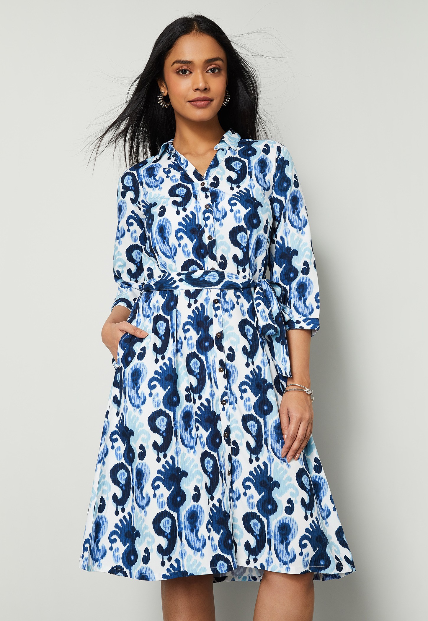 COLOUR ME Paisley Print Shirt Dress-picture-26