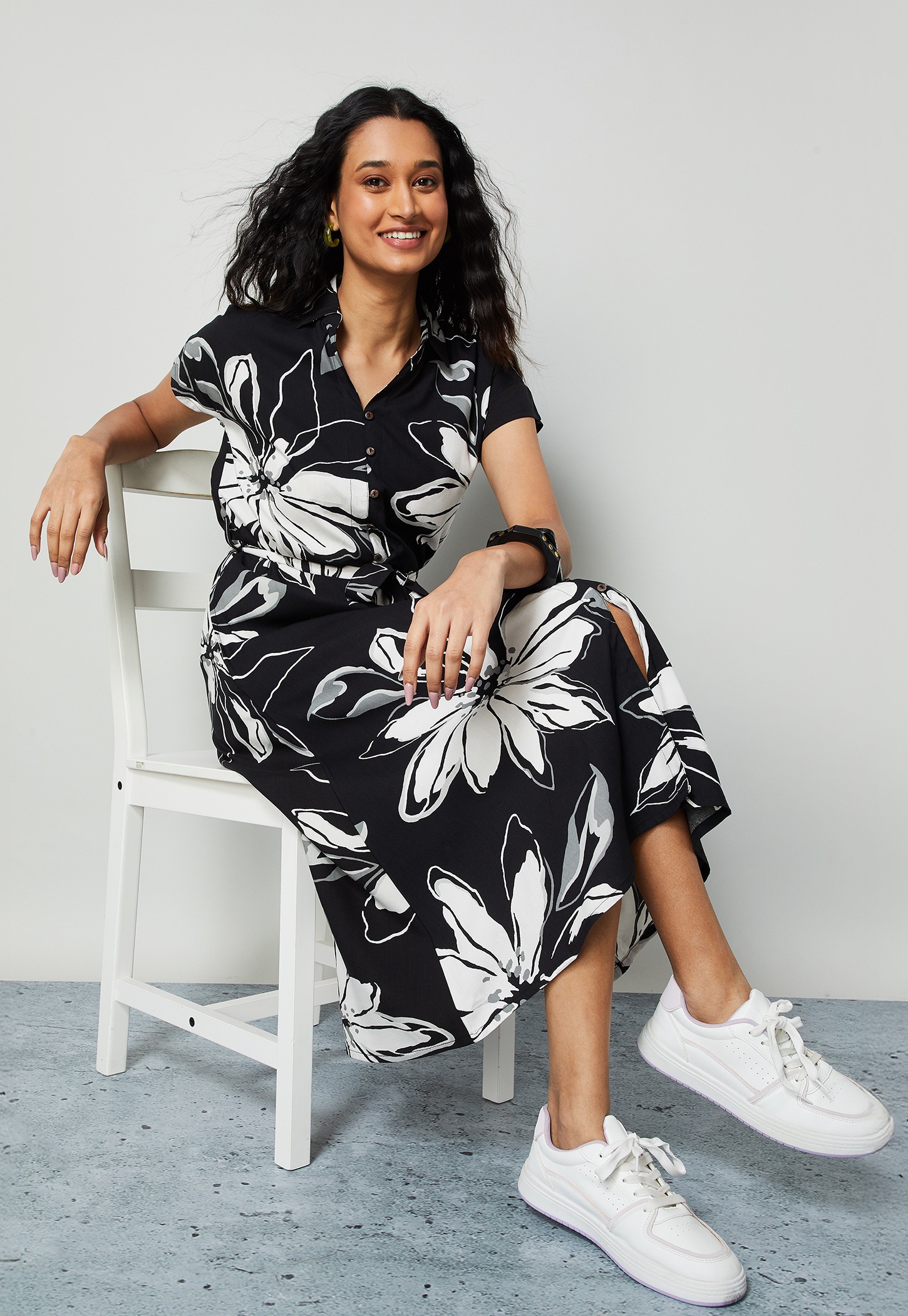 COLOUR ME Floral Print Midi Dress-picture-14