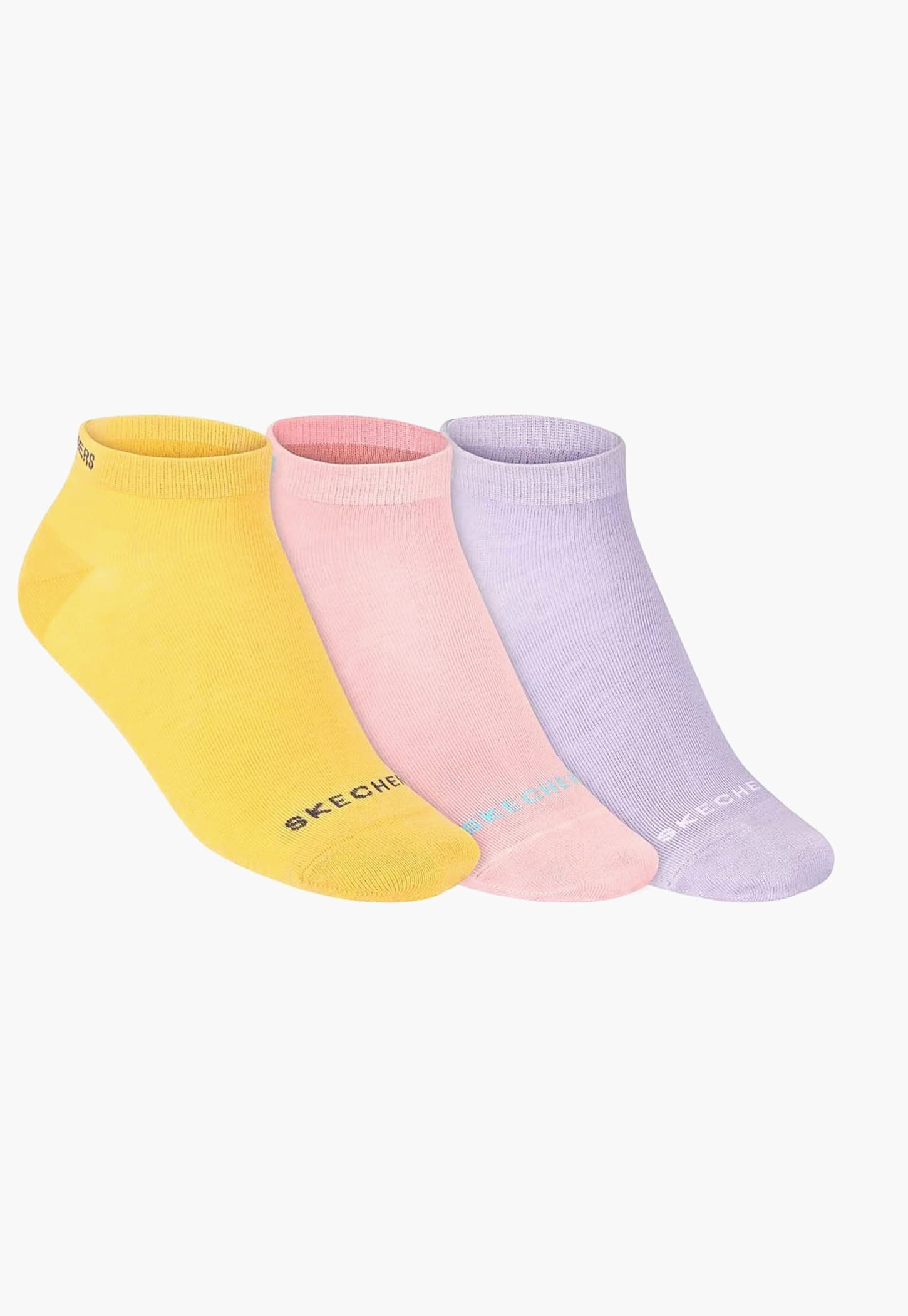 SKECHERS Brand Print No-Show Socks - Pack of 3-image-8
