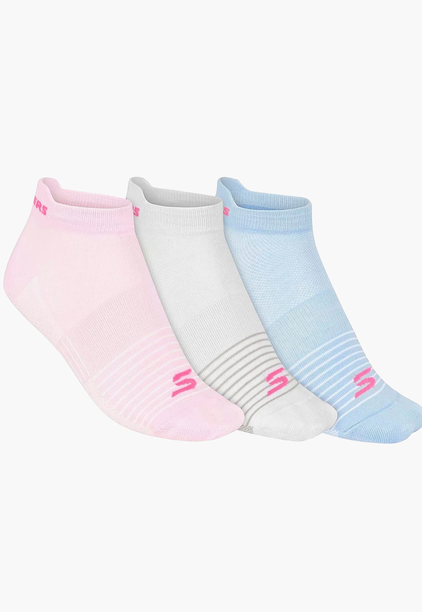 SKECHERS Knitted Ankle-Length Socks - Pack of 3-picture-31