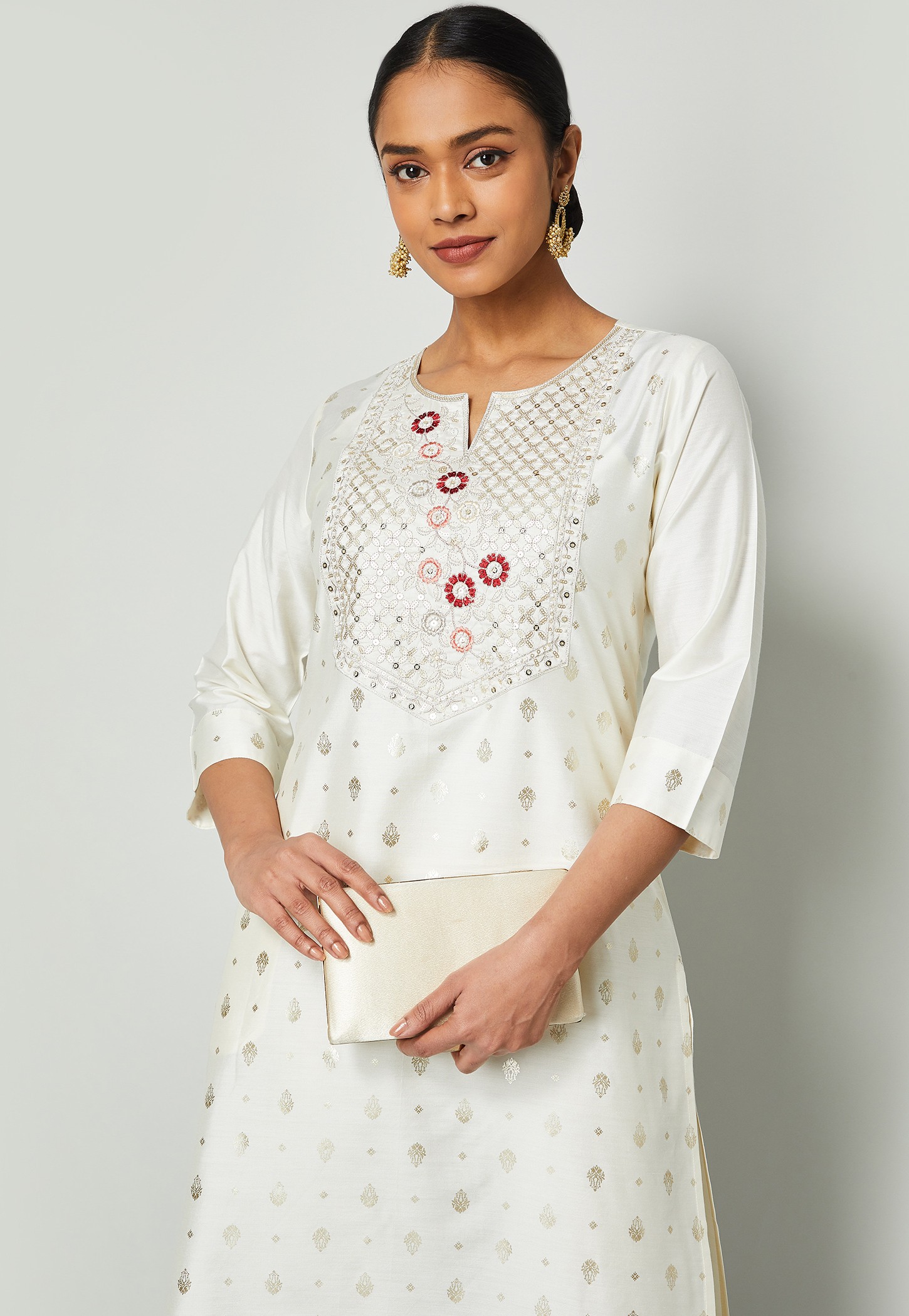 MELANGE Embroidered Straight Kurta-picture-53