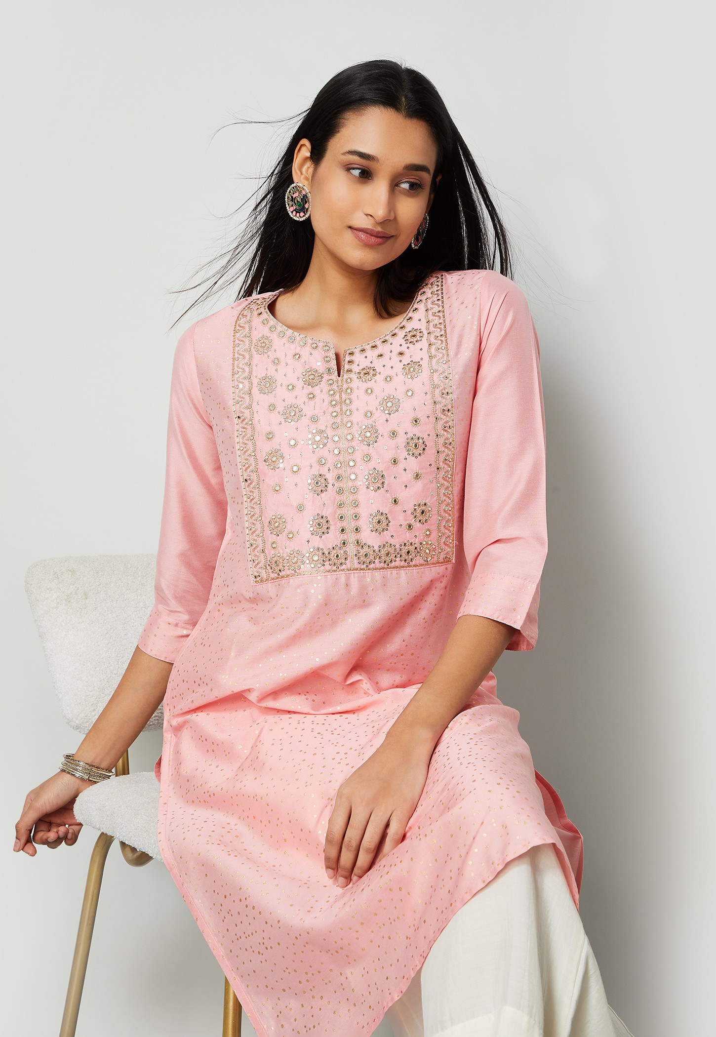 MELANGE Embroidered Straight Kurta-picture-37