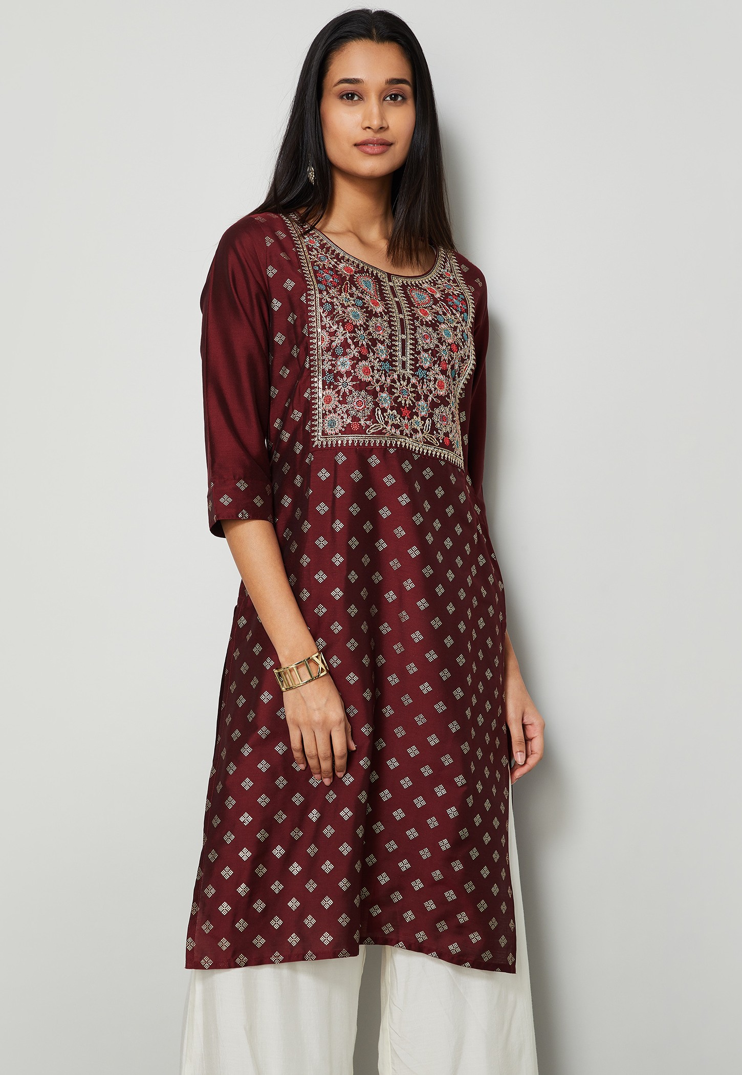 MELANGE Embroidered Straight Kurta-picture-30