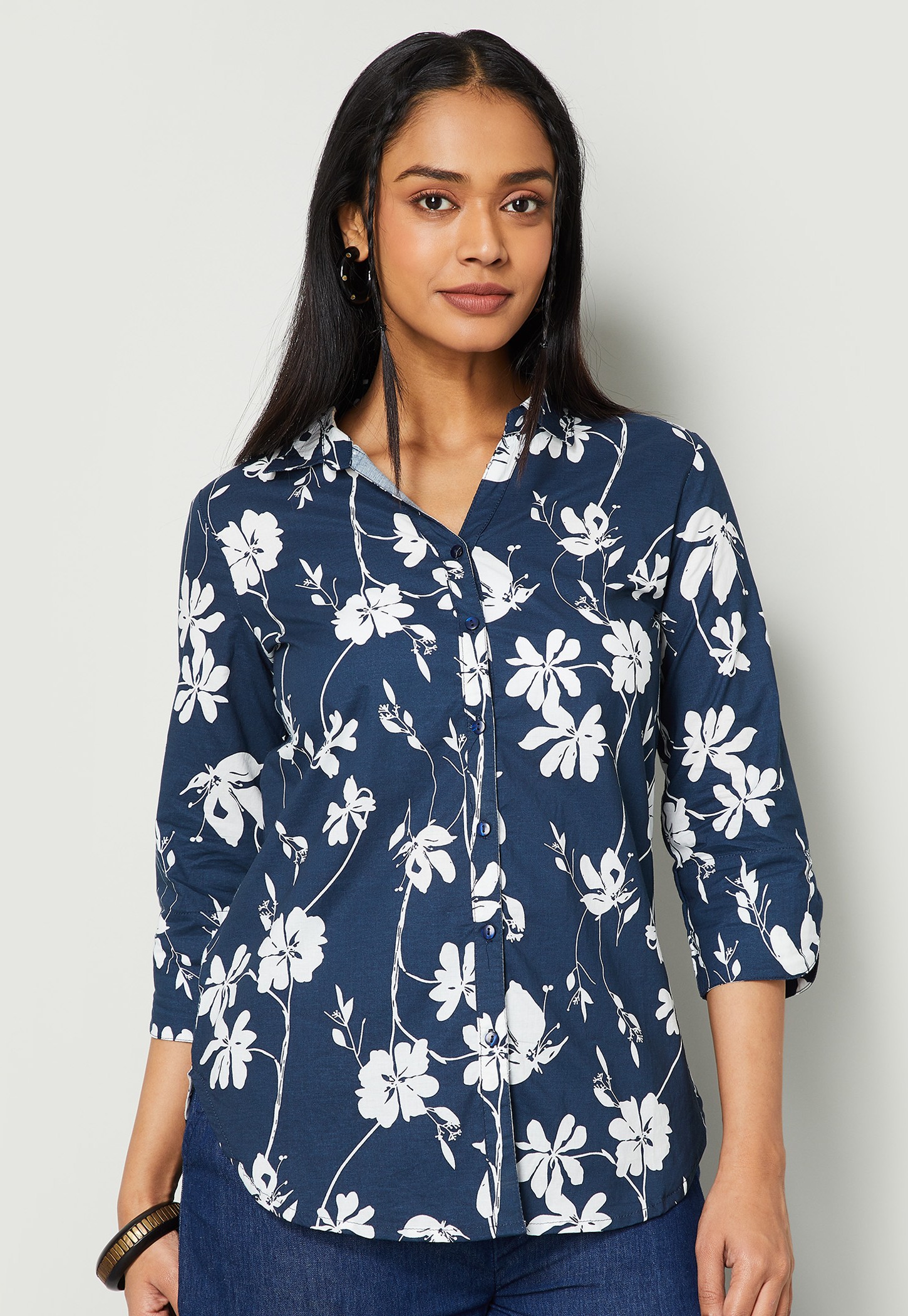 COLOUR ME Floral Print Shirt Style Top-picture-53