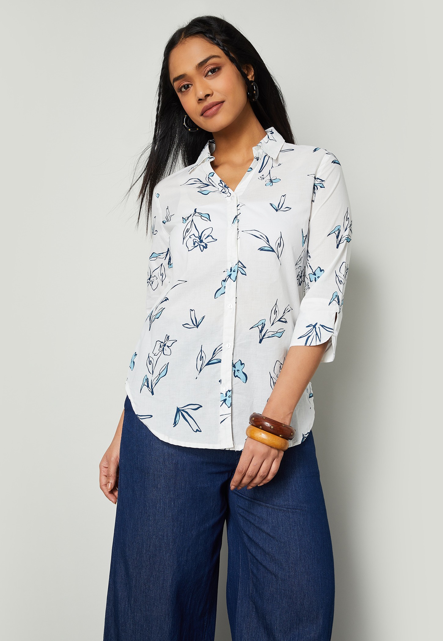 COLOUR ME Floral Print Shirt Style Top-picture-39