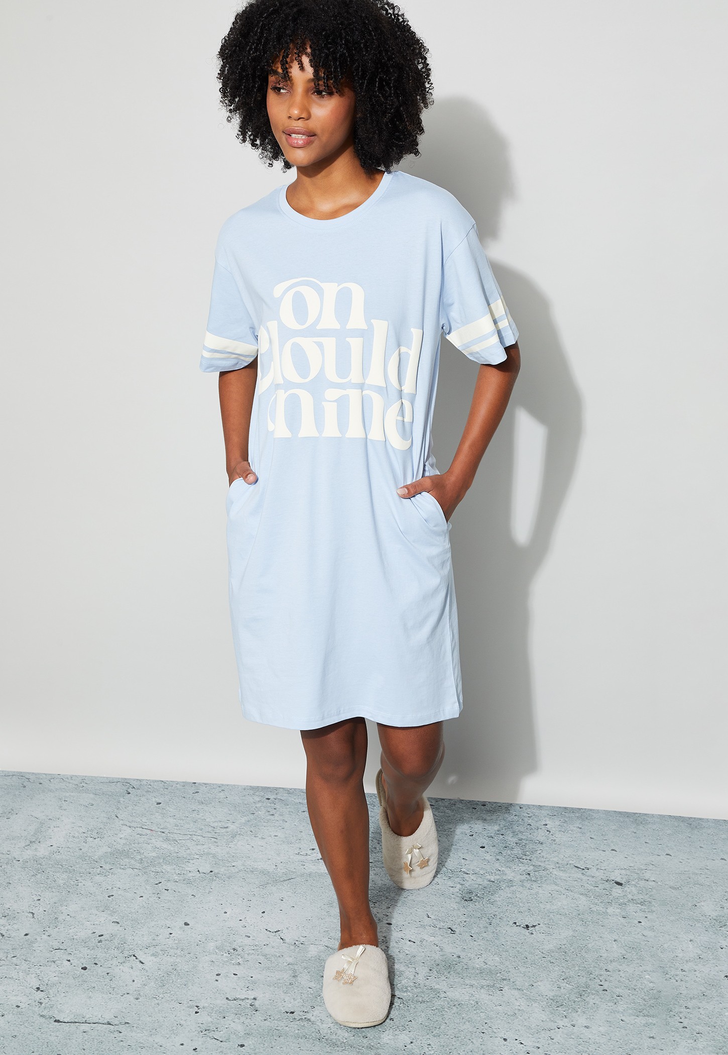 GINGER Typographic Print T-shirt Dress-picture-36