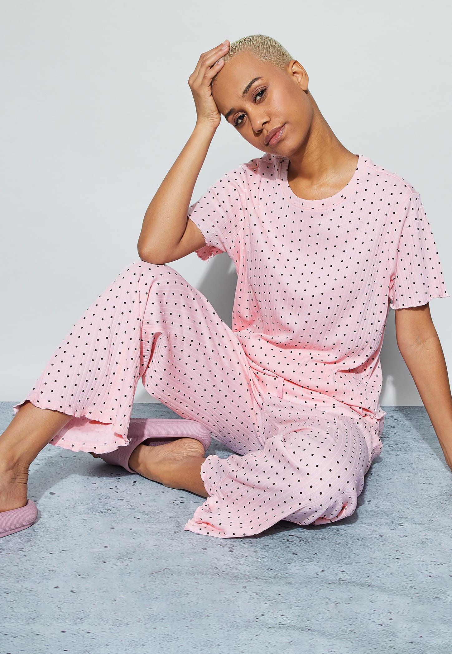 GINGER Polka-Dot Print Night Suit-image-10