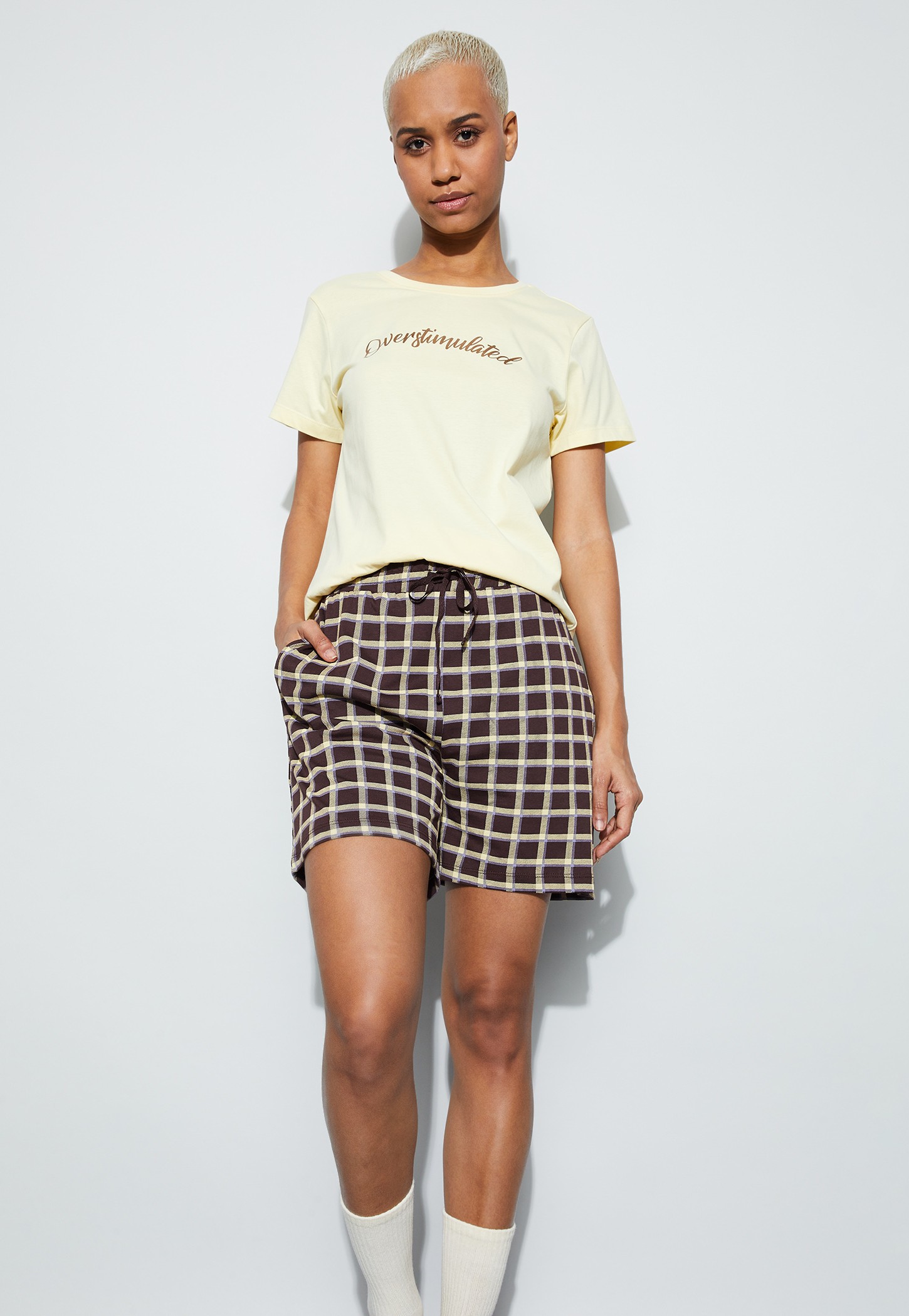 GINGER Checked Lounge Shorts-picture-50