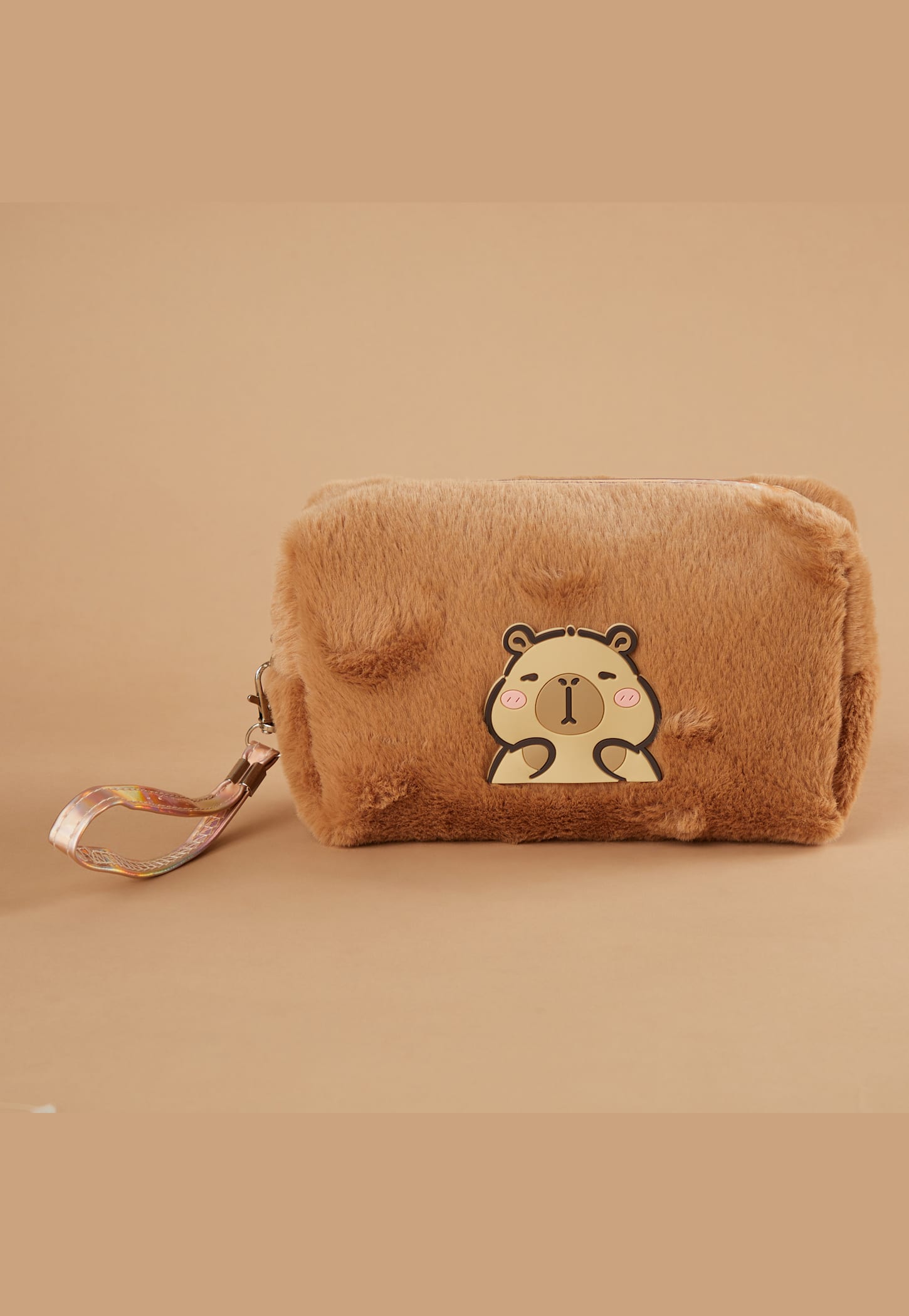 GINGER Faux Fur Vanity Pouch with Motif-picture-51