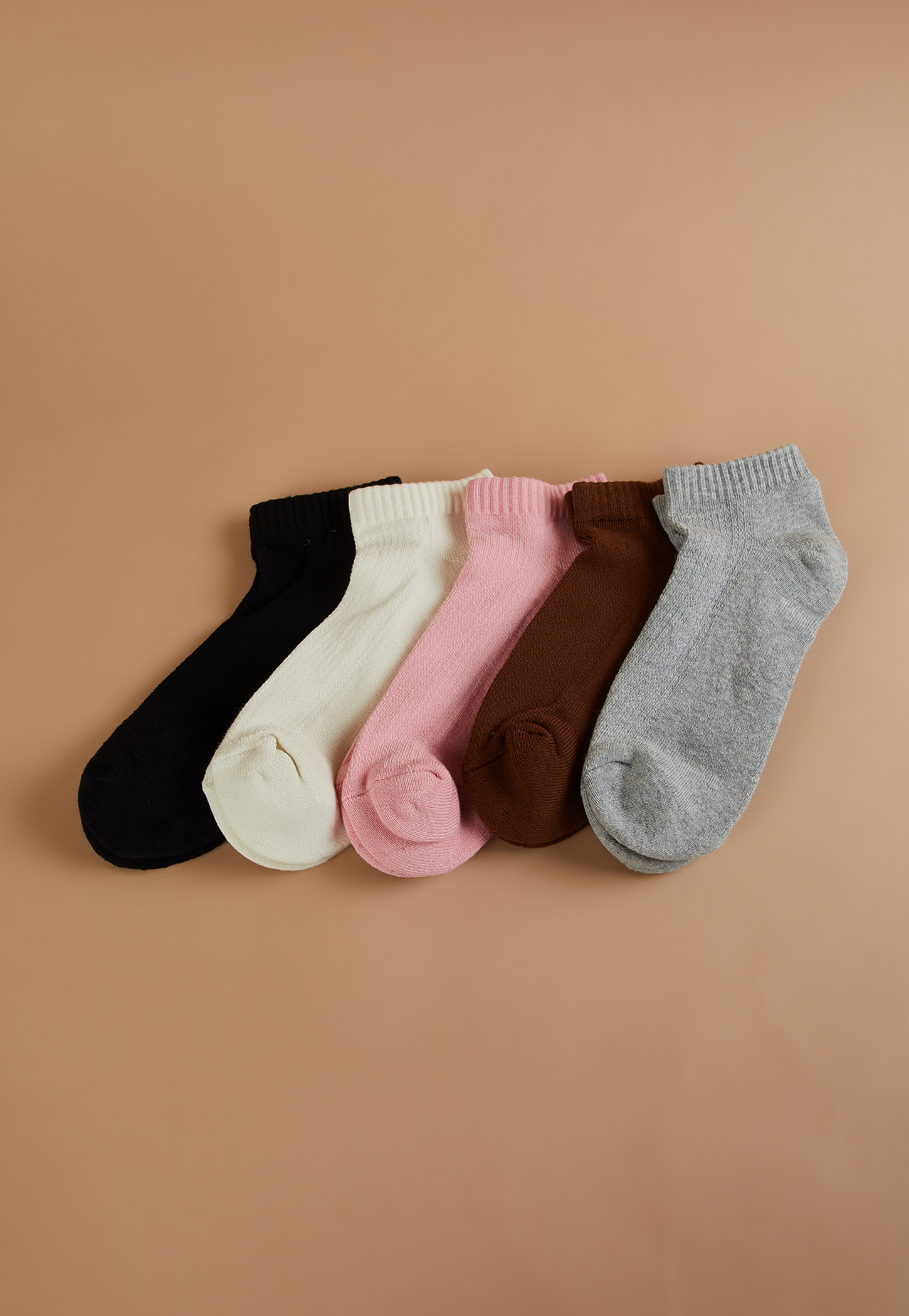 GINGER Solid Ankle Length Socks - Pack of 5-picture-29