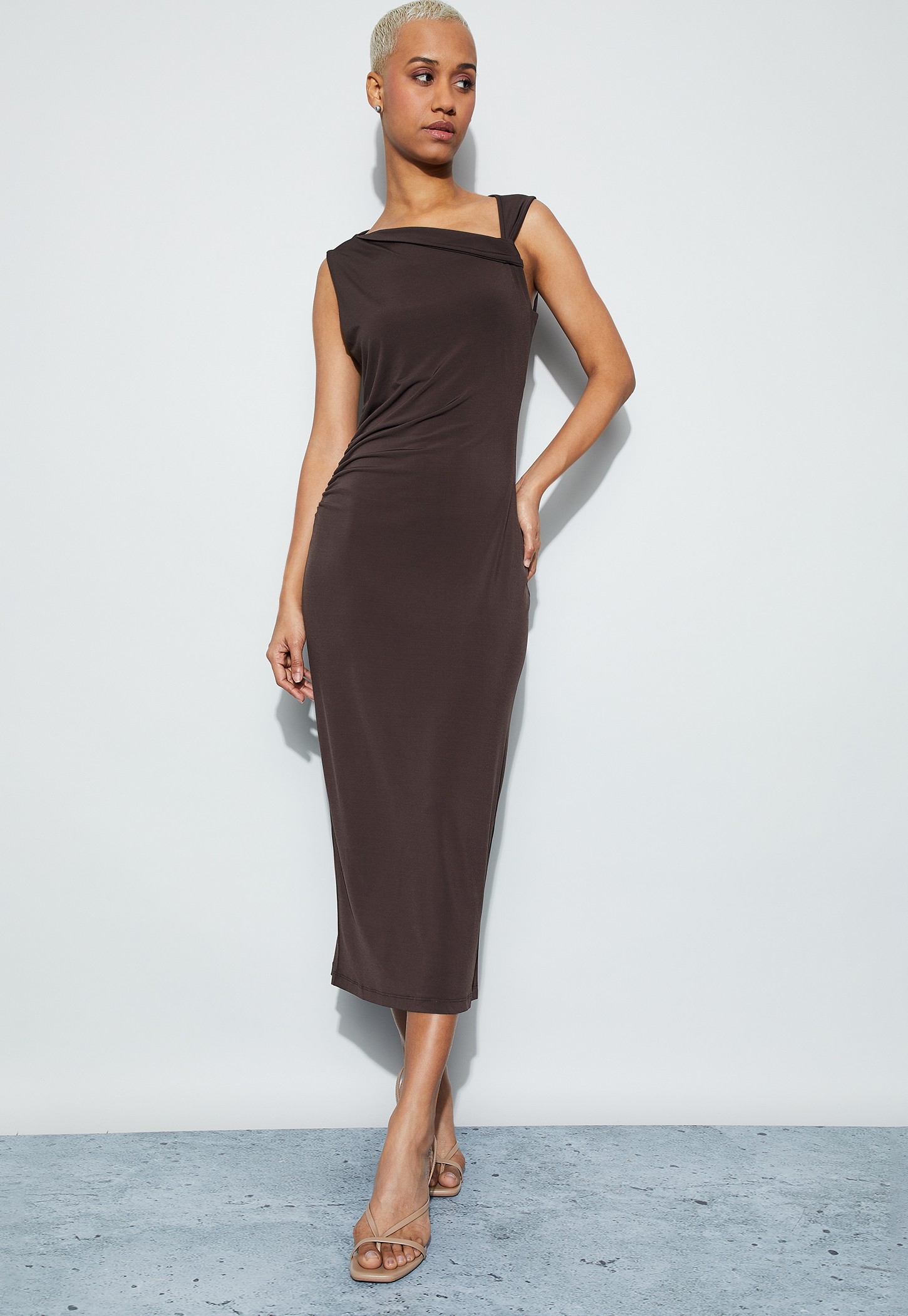 GINGER Solid Sleeveless Bodycon dress-picture-38