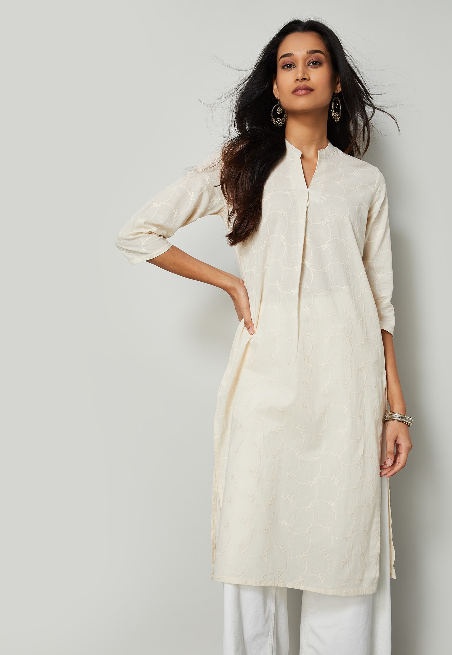 MELANGE Embroidered Straight Kurta-picture-39