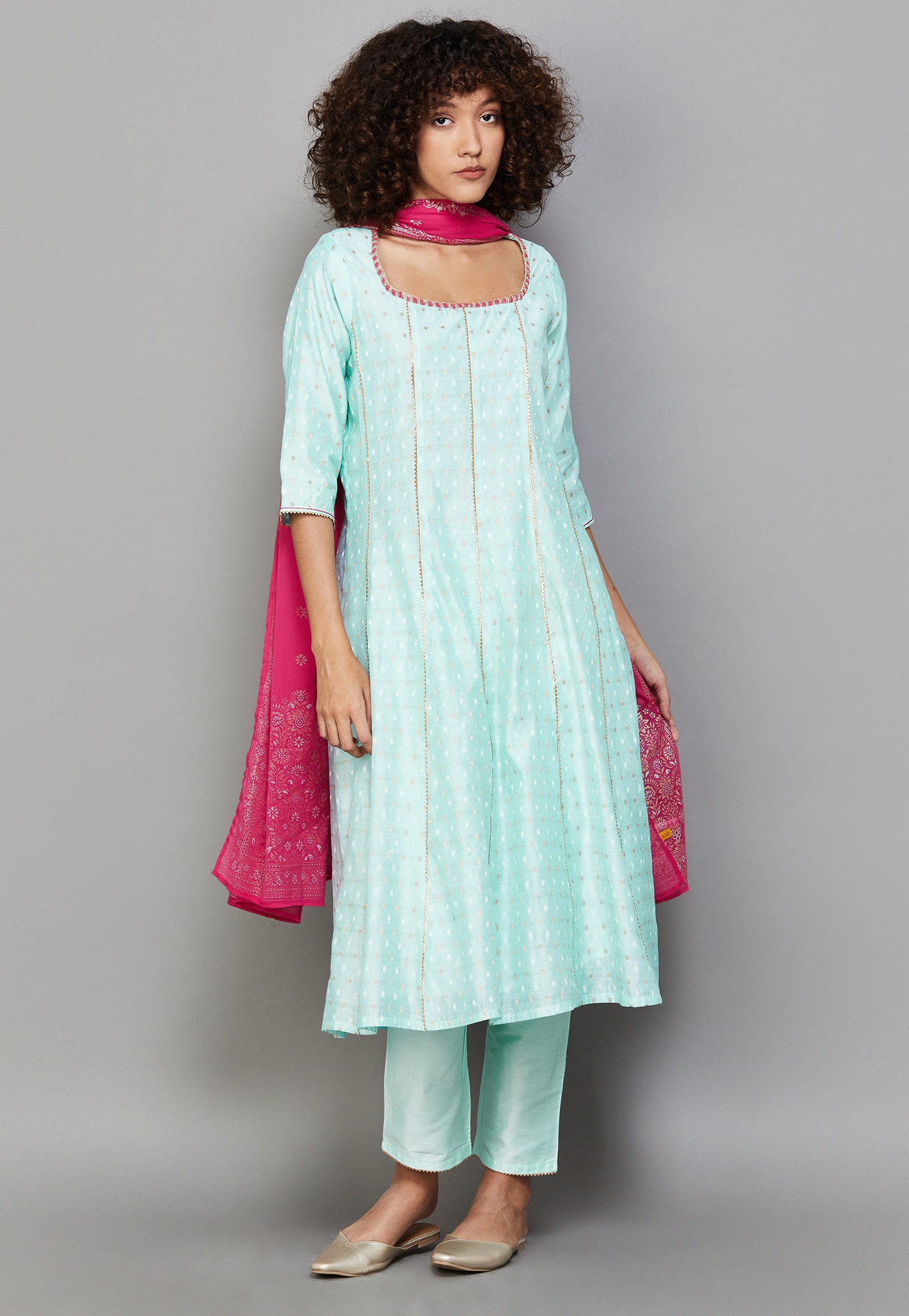 AURELIA Woven Kalidar Kurta Set-picture-27