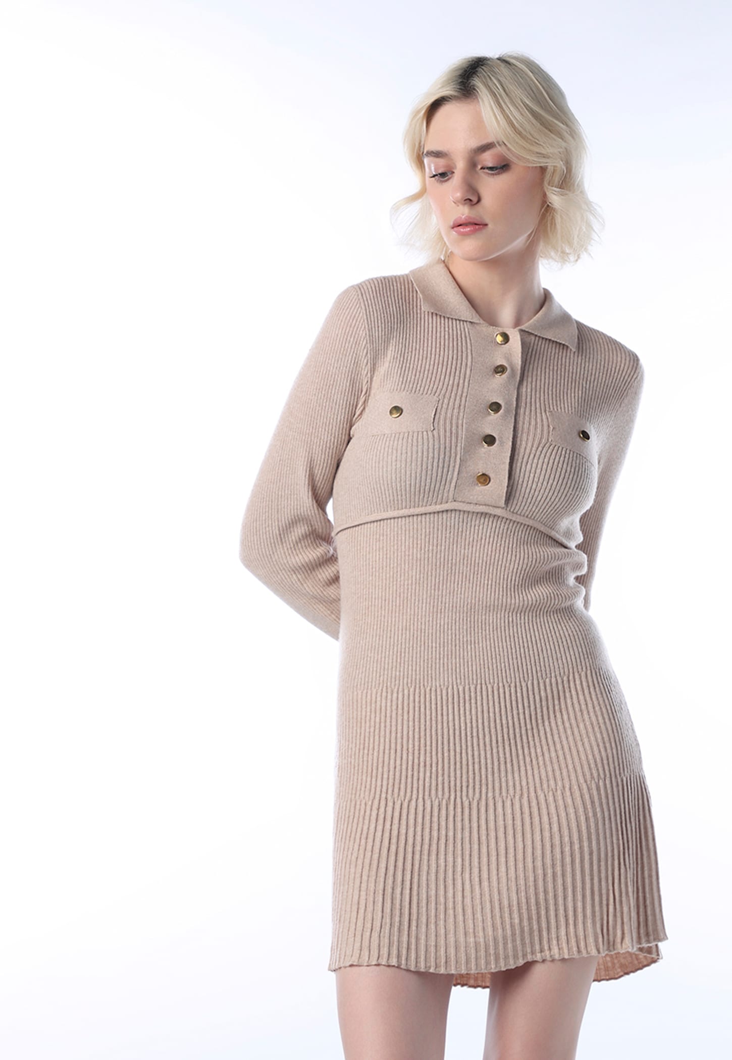 ONLY Knitted Polo Dress-picture-52