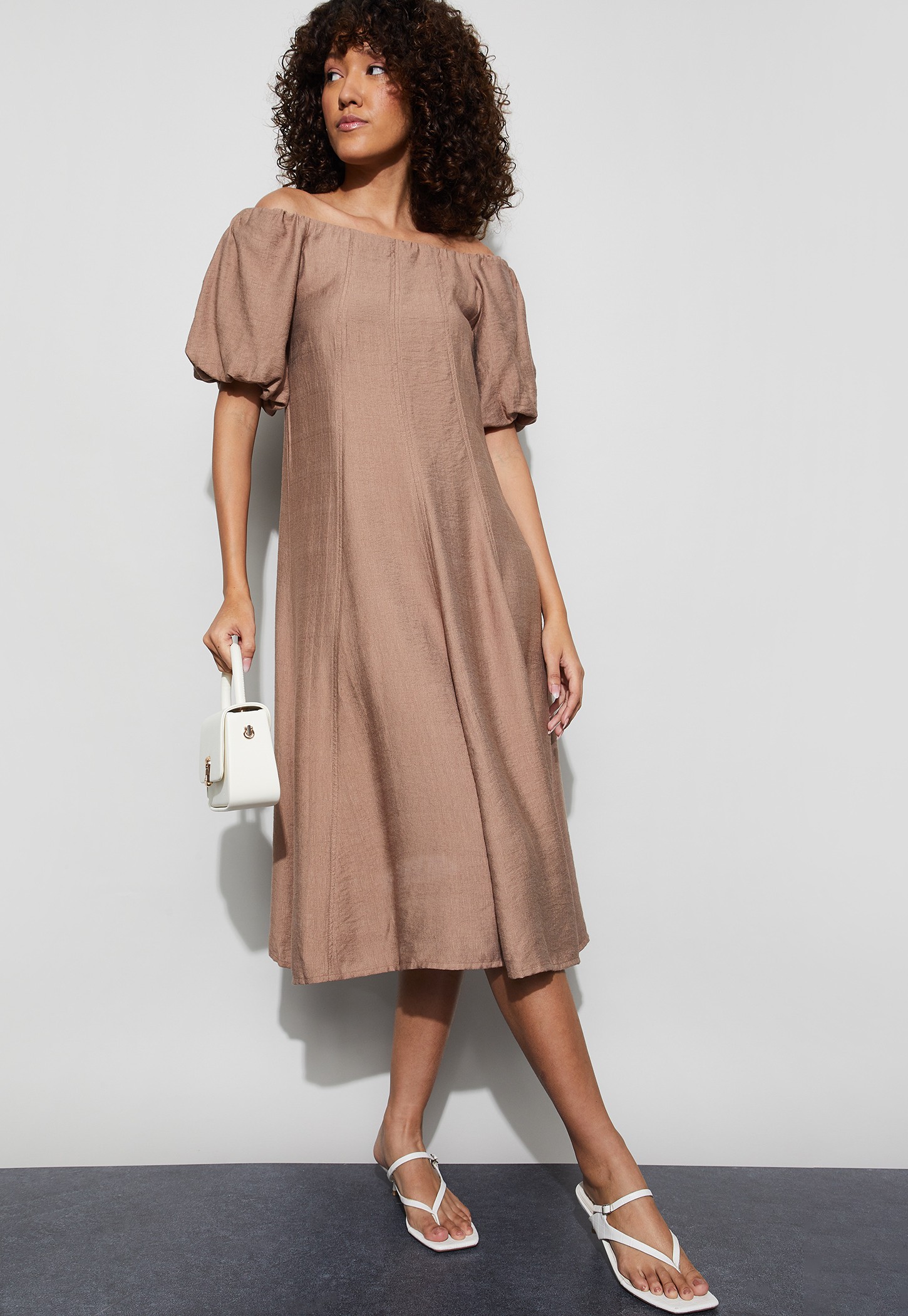 CODE Woven Panelled Midi Dress-picture-30