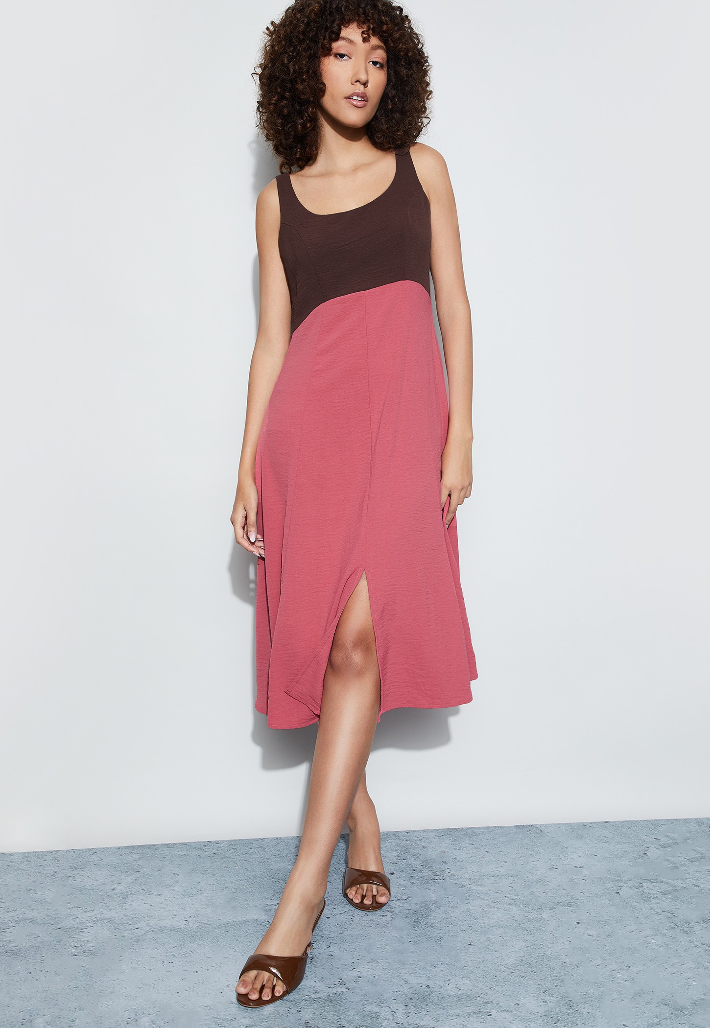 CODE Colourblocked A-Line Dress-picture-18