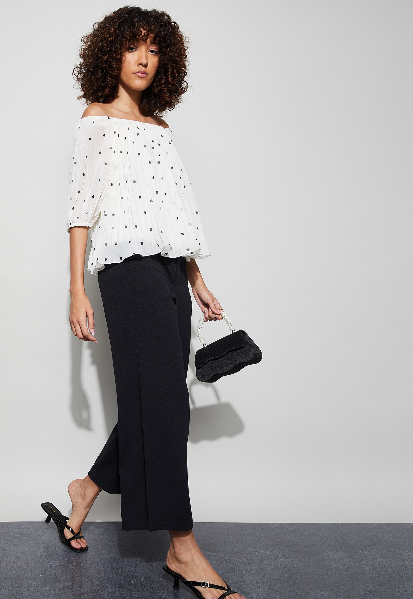CODE Solid Wide-Leg Trousers-picture-30