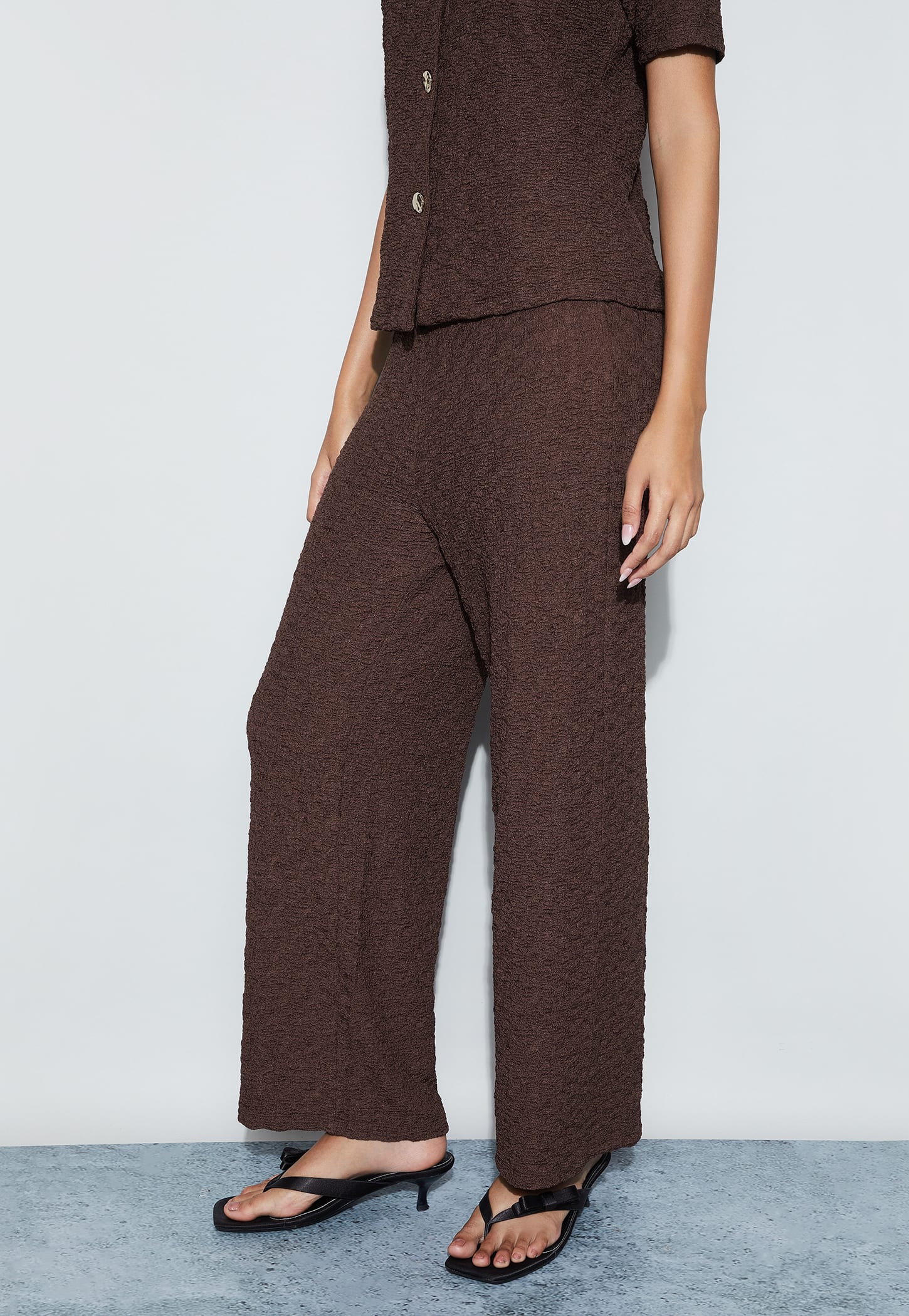 CODE Textured Knit Trousers-picture-43