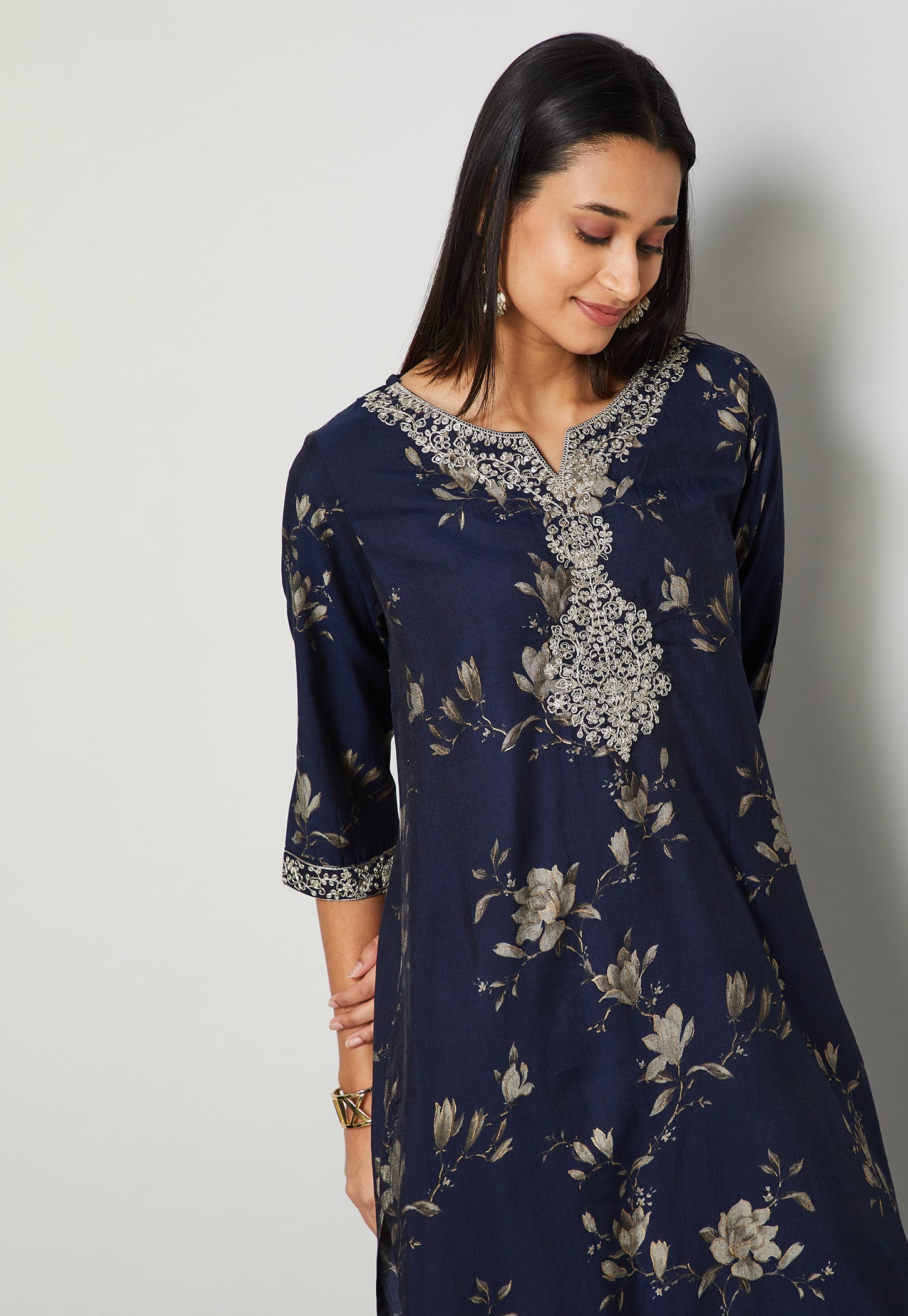 MELANGE Embroidered Straight Kurta-picture-38