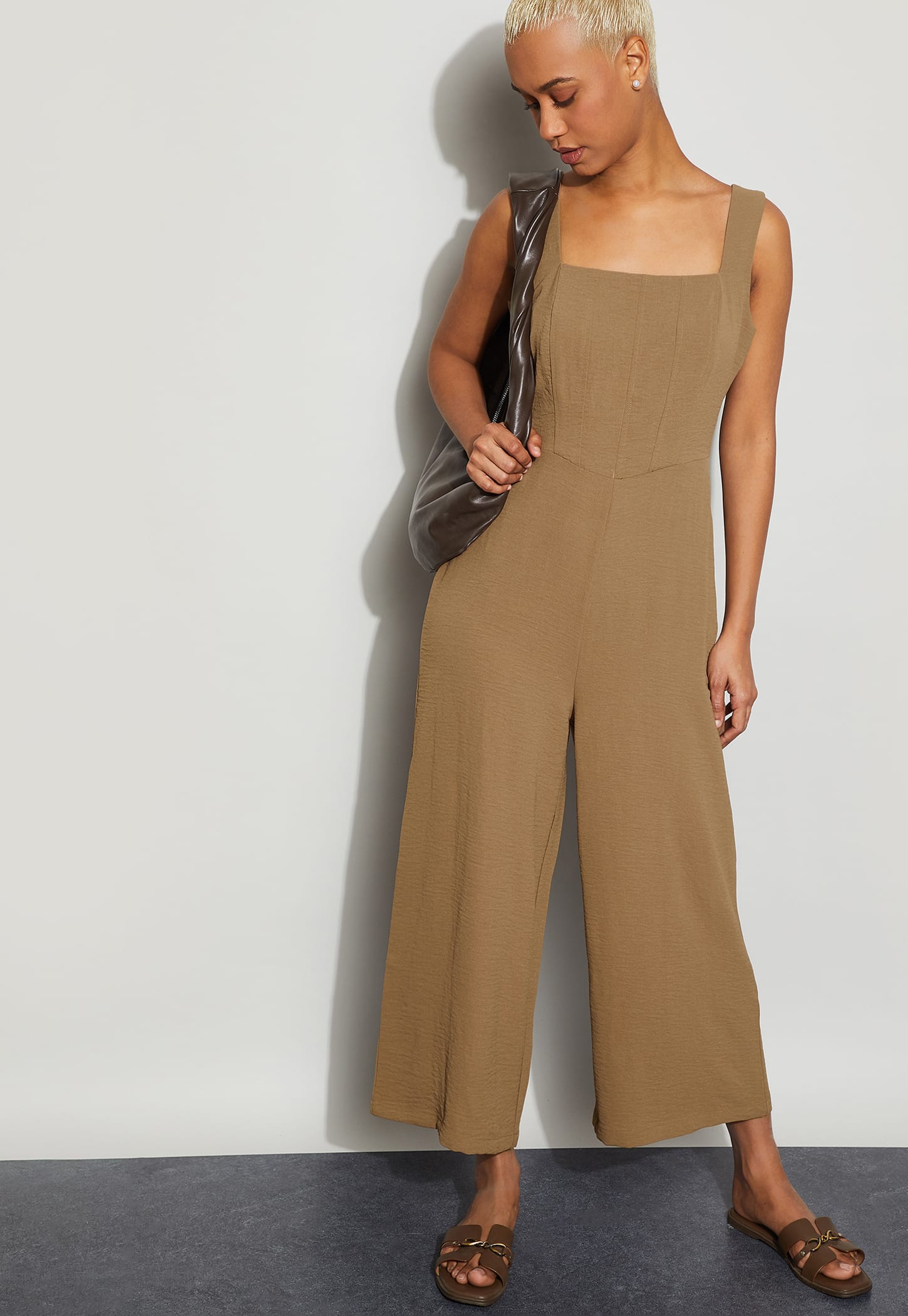 GINGER Solid Wide Leg Jumpsuit-picture-47