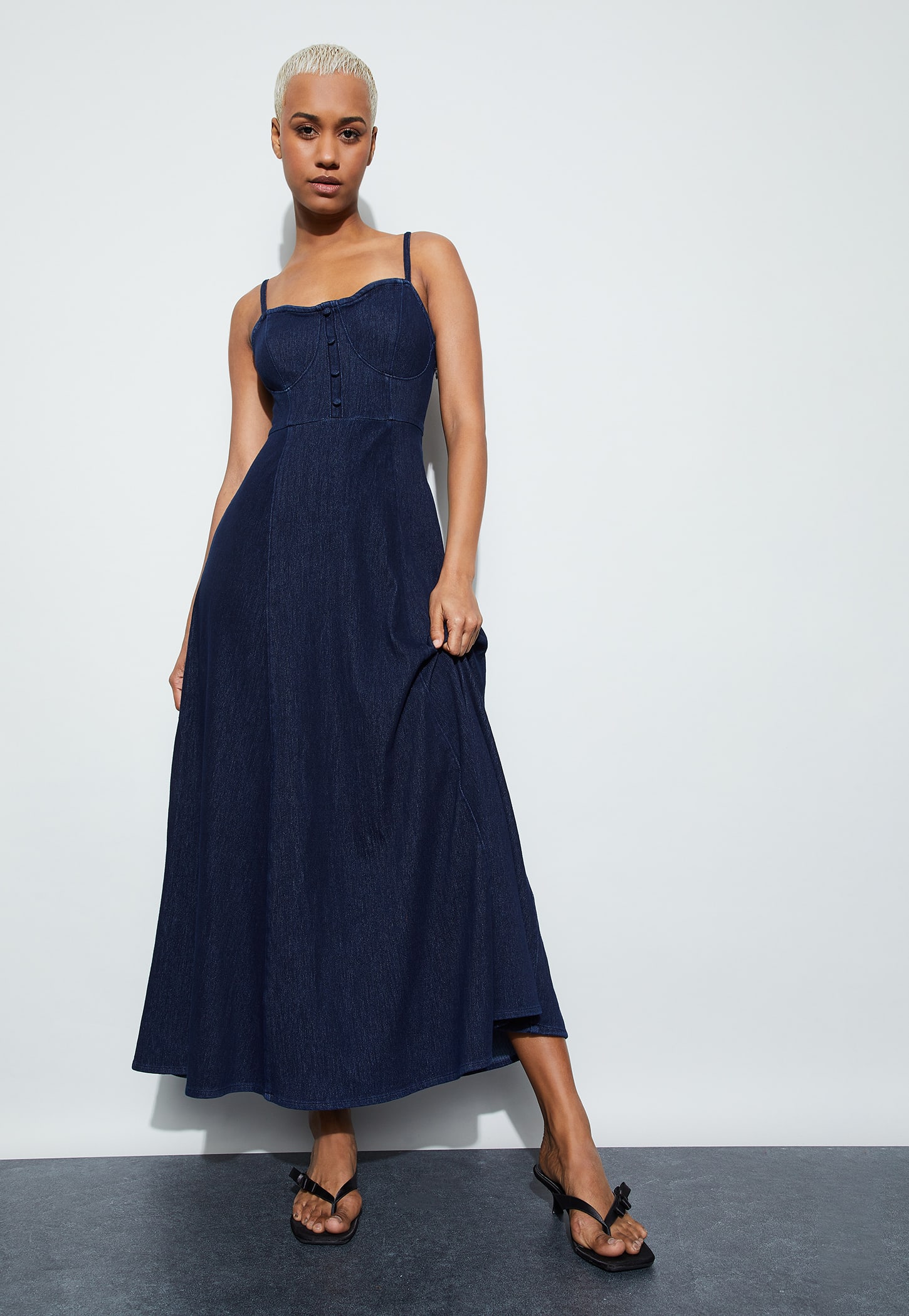 GINGER Solid Maxi Dress-picture-20