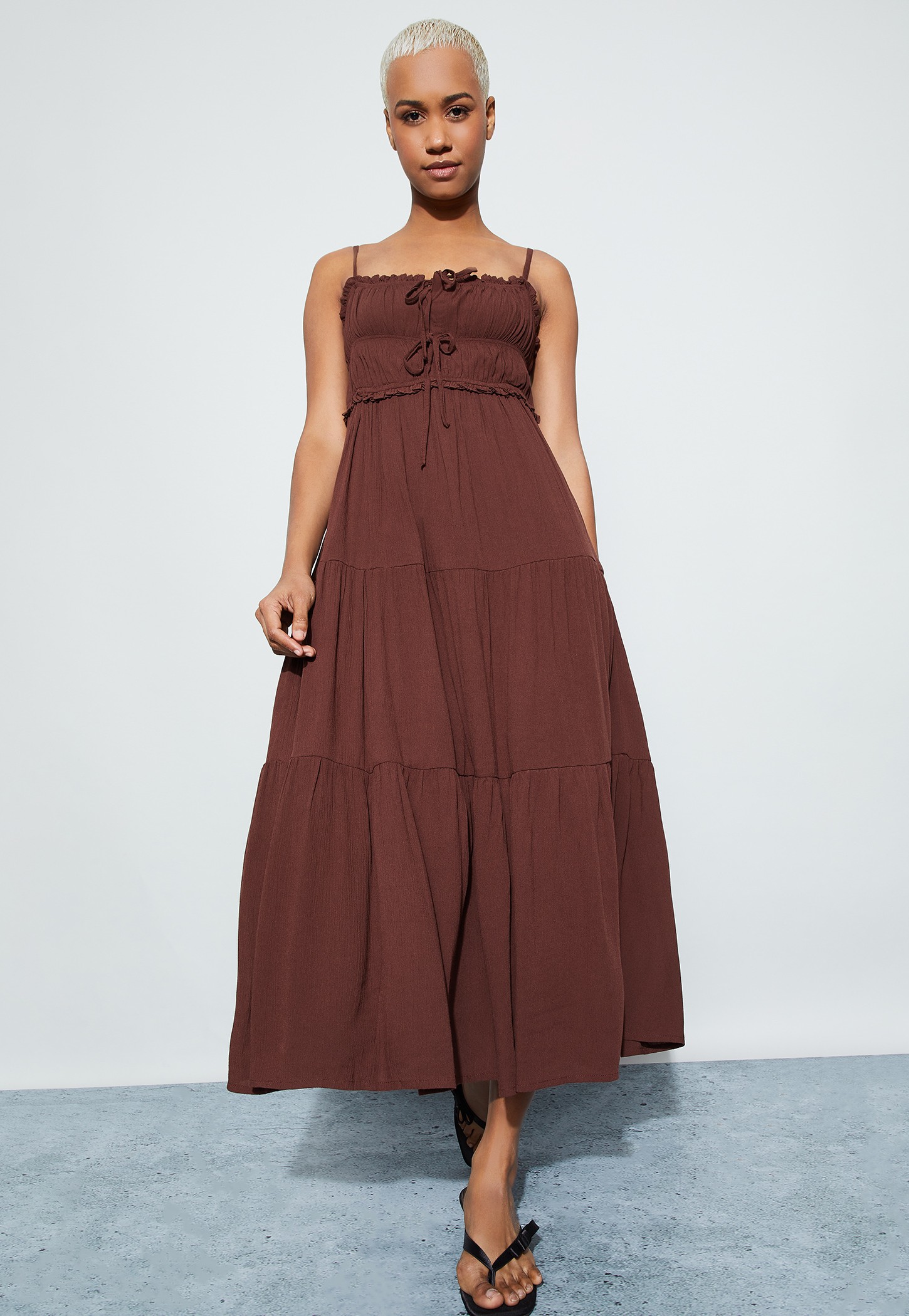 GINGER Tiered Dress with Frill Trim-picture-40