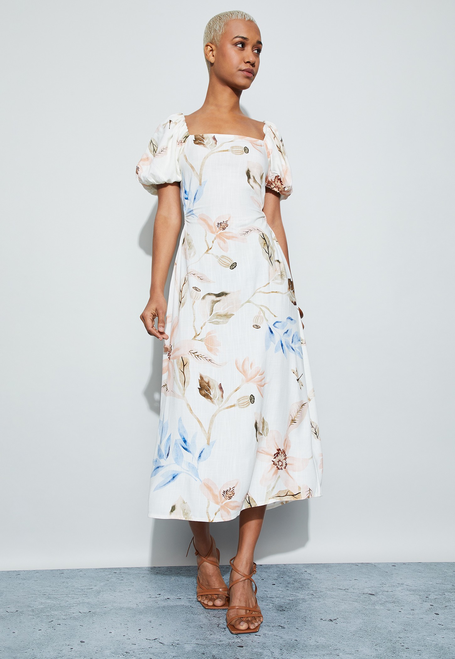 GINGER Floral Print Midi Dress-picture-24