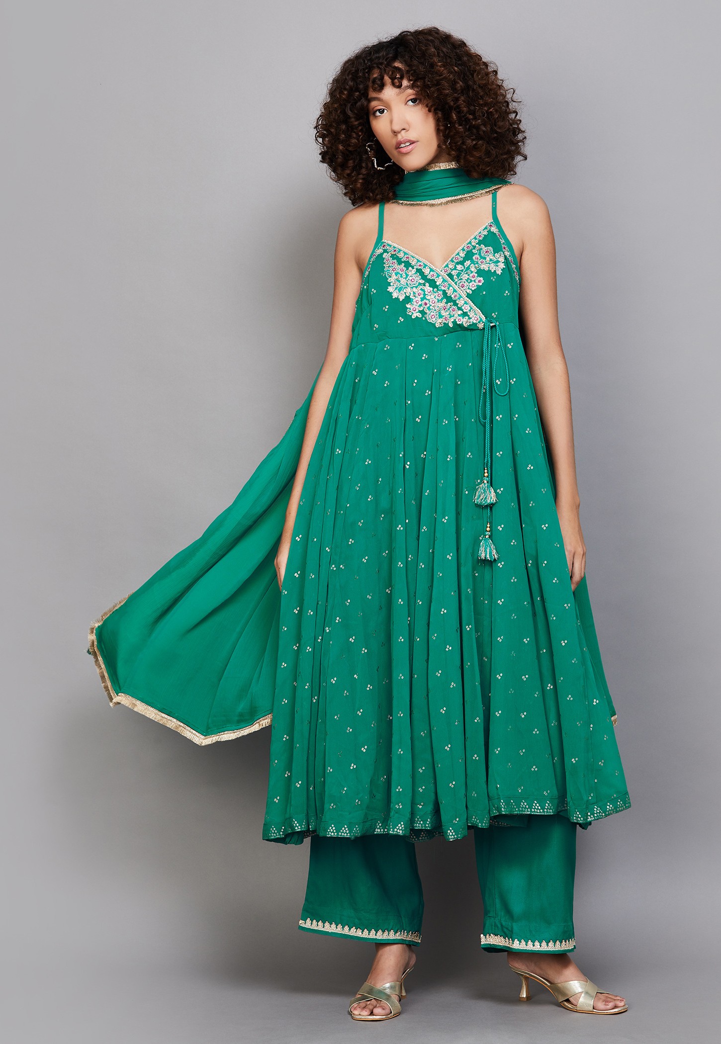 BIBA Embroidered Angrakha Kurta Set-picture-34