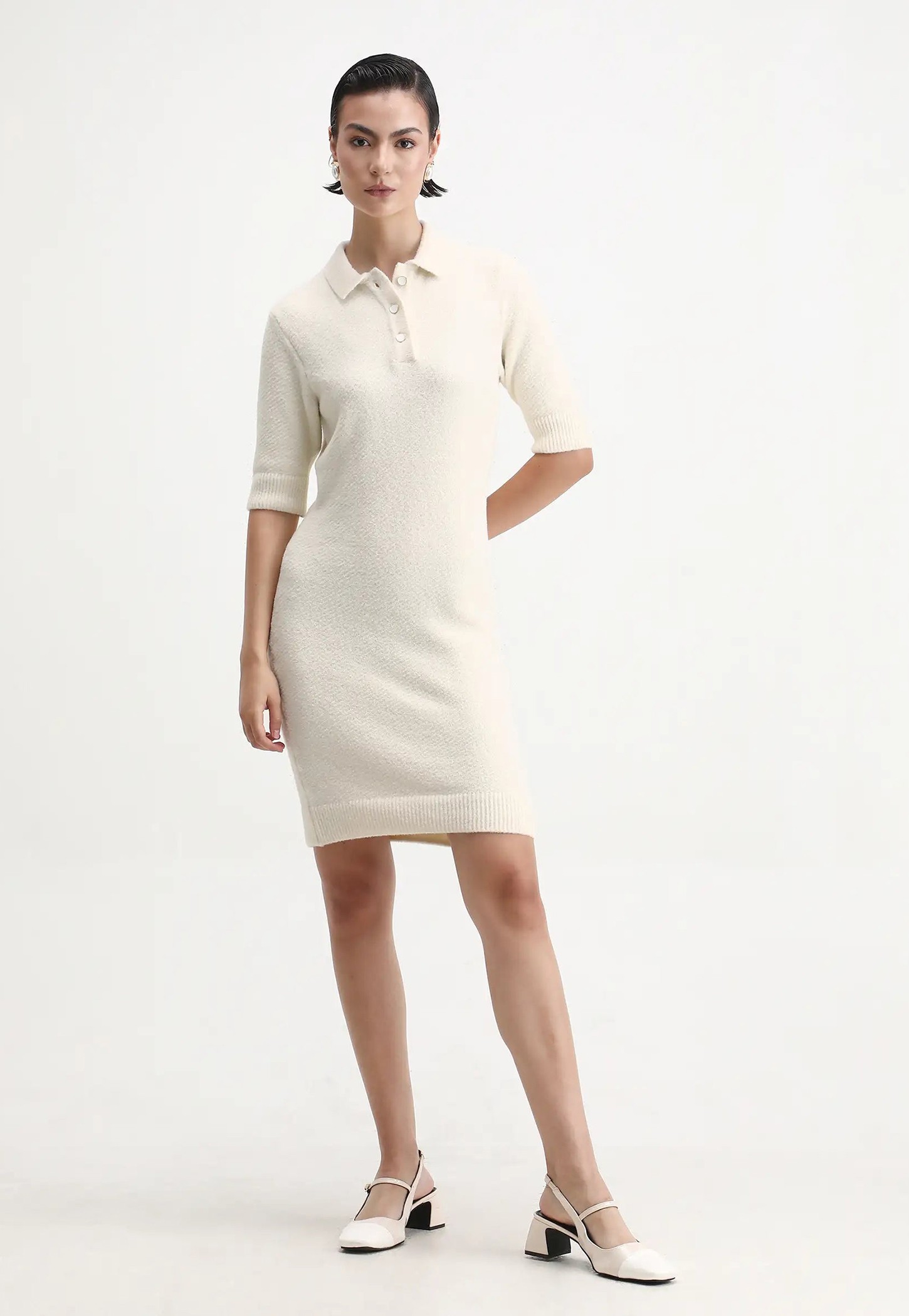 RAREISM Polo Neck Knitted Dress-image-23