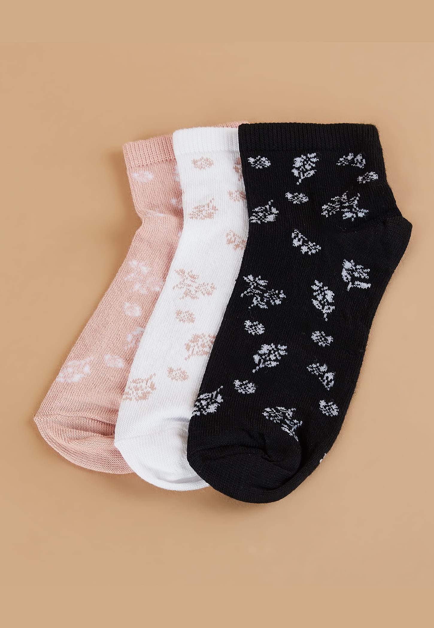 GINGER Printed Knit Socks - Pack of 3-image-7