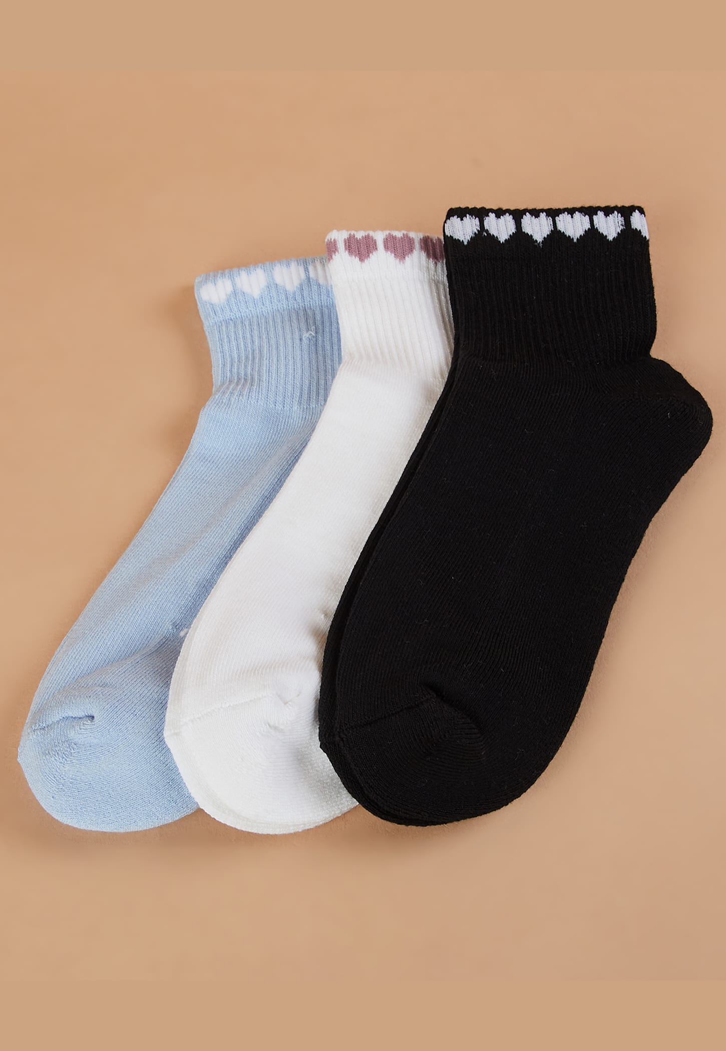 GINGER Knitted Ankle Length Socks - Pack of 3-picture-13