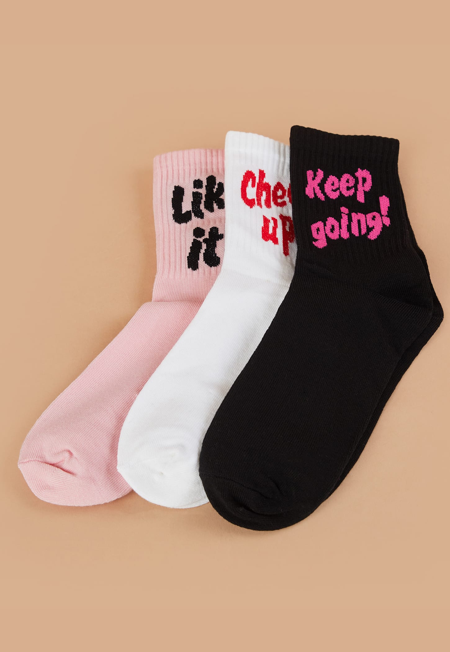 GINGER Knitted Calf Length Socks - Pack of 3