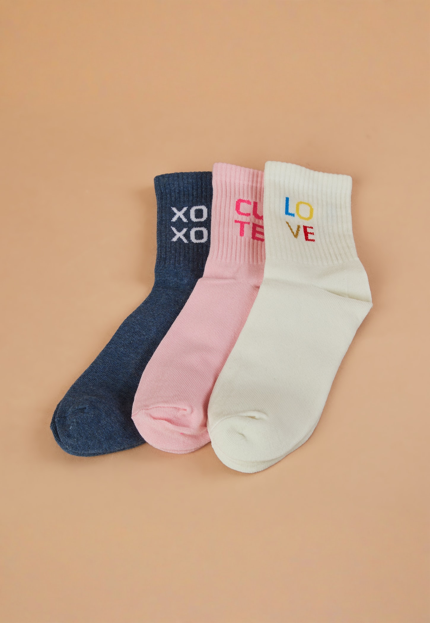 GINGER Knitted Calf Length Socks - Pack of 3-picture-37