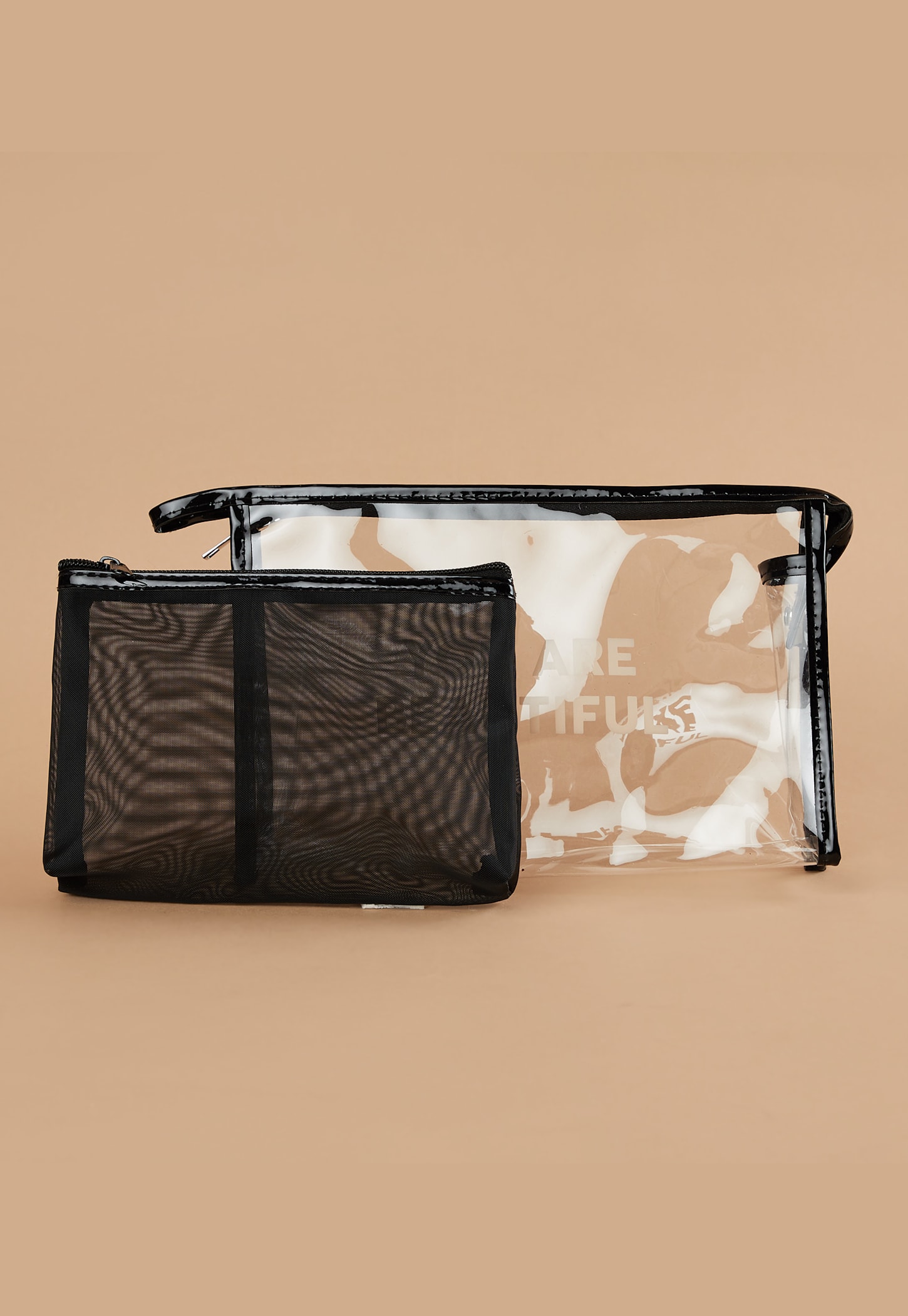 GINGER Typographic Print Vanity Pouches - Pack of 2-picture-29