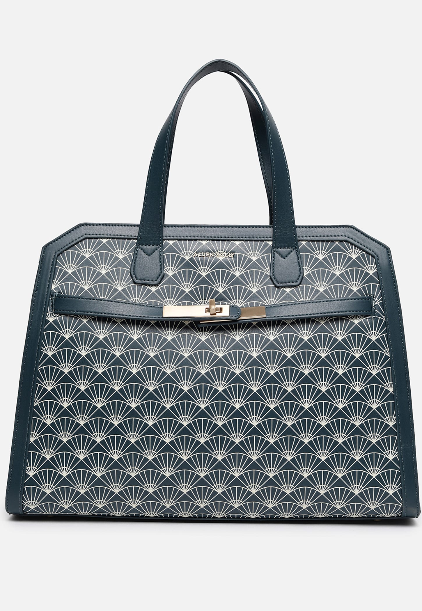 ALLEN SOLLY Geometric Print Laptop Bag-image-22