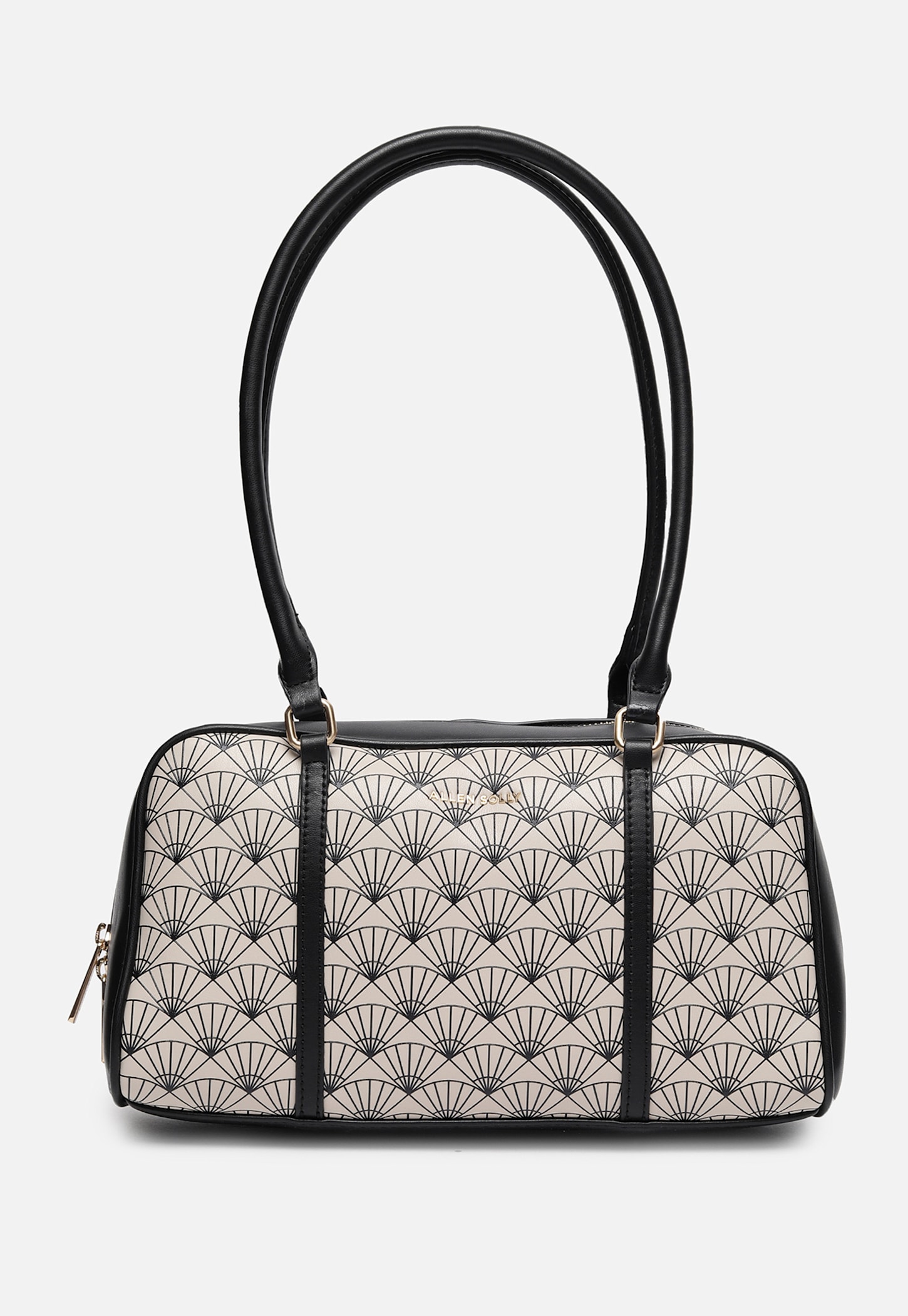 ALLEN SOLLY Monogram Print Shoulder Bag-image-19