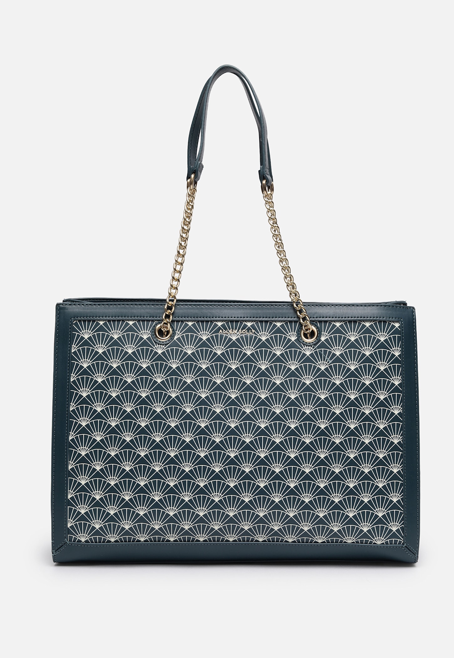 ALLEN SOLLY Geometric Print Laptop Bag-image-37
