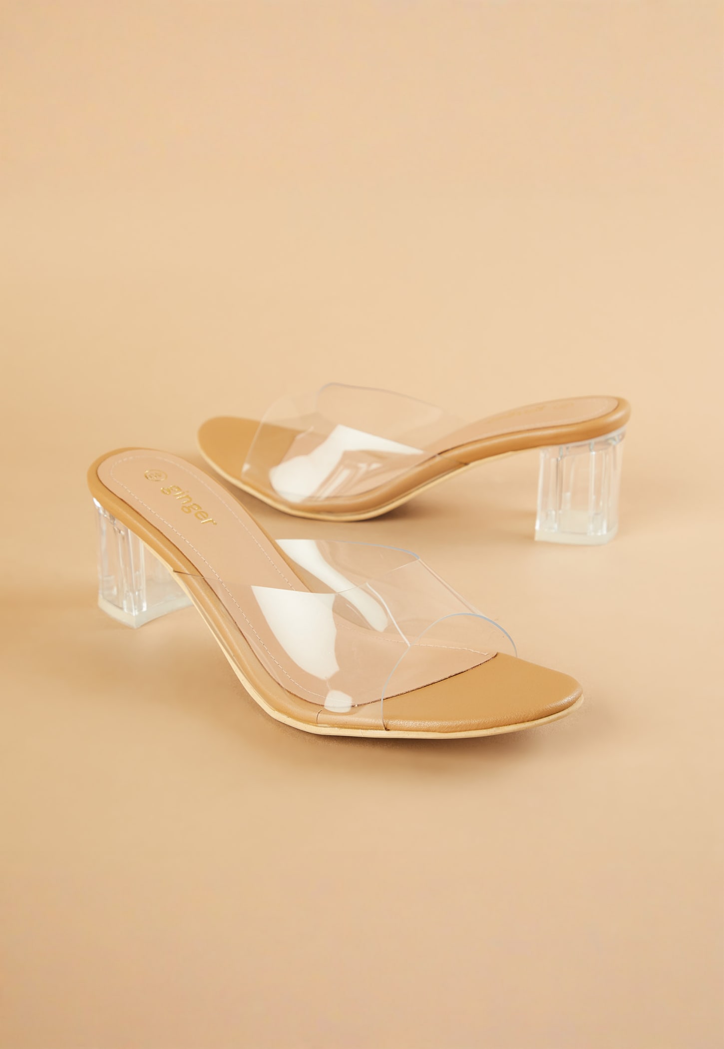 GINGER Open Toe Block Heels-image-1