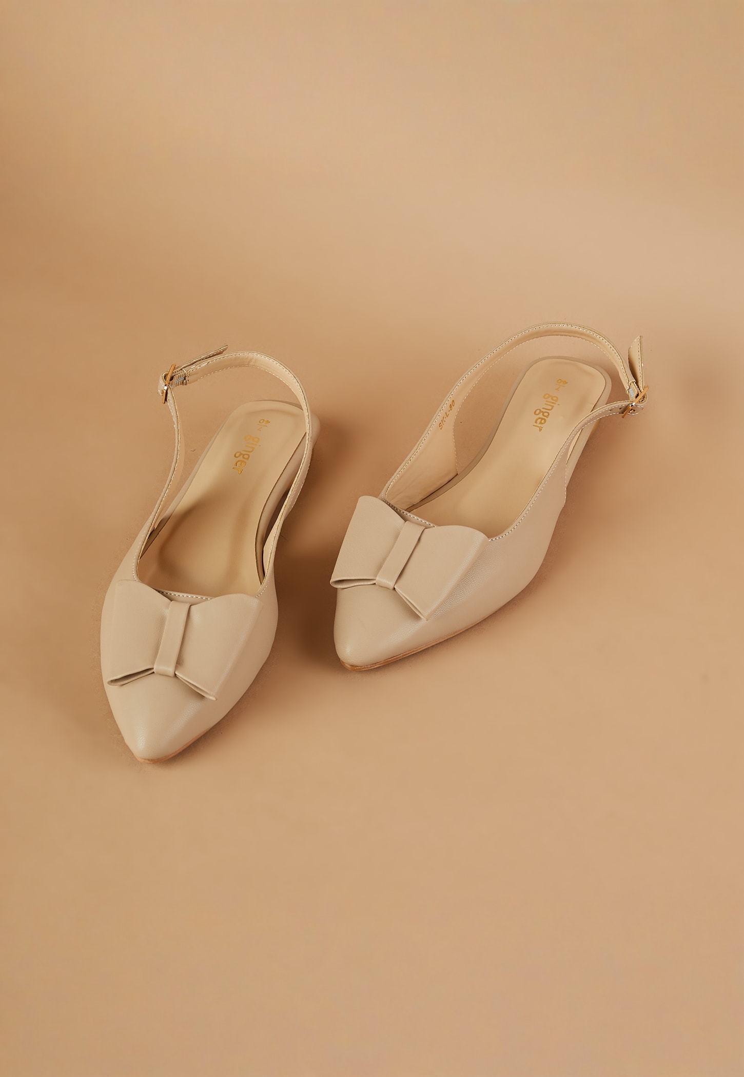 GINGER Bow Detailed Flats with Slingback-picture-41