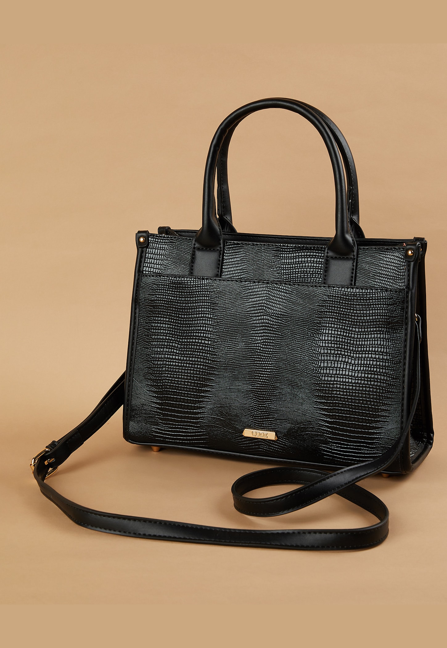 CODE Embossed Handheld Bag-picture-10