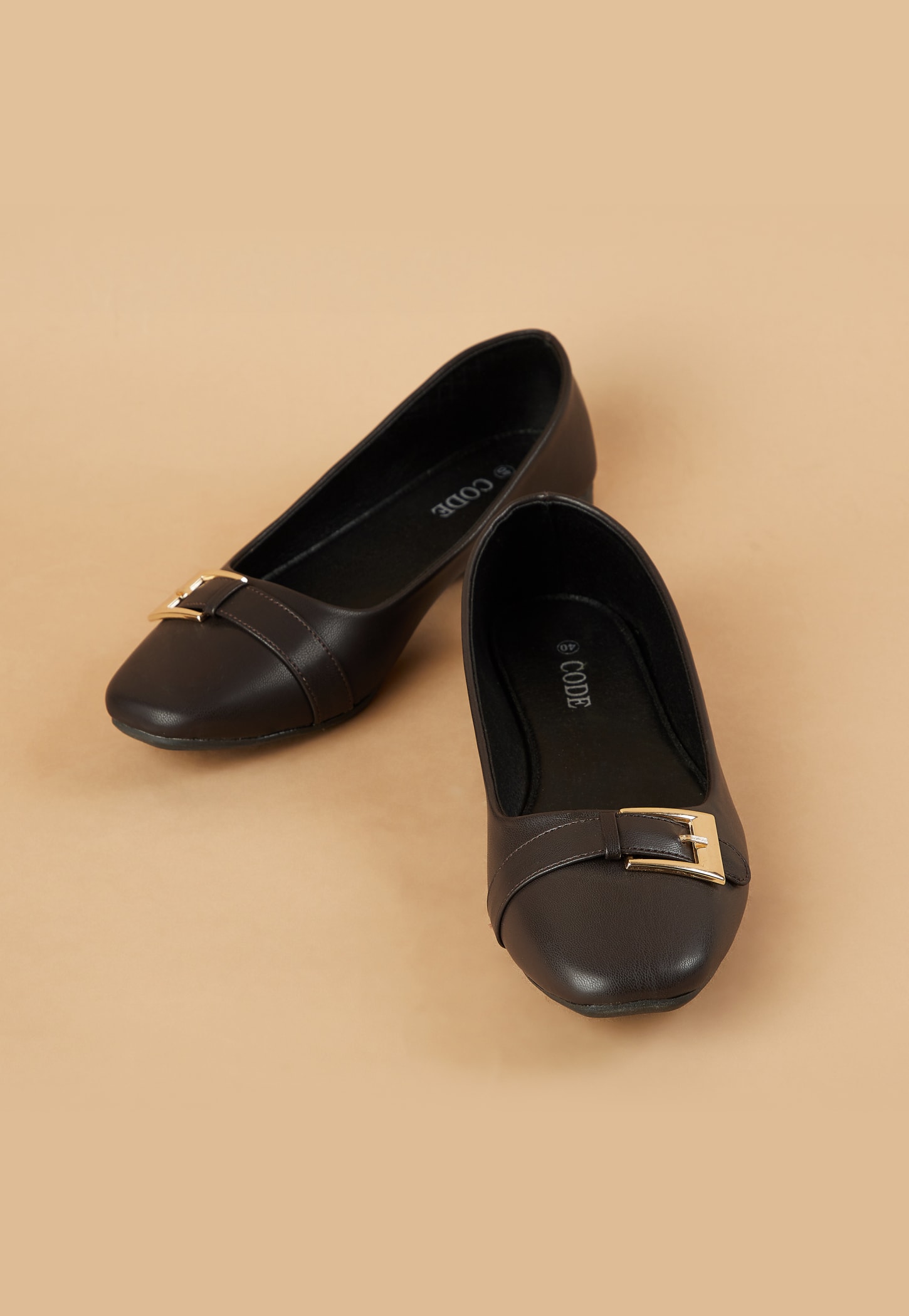 CODE Solid Buckle Detail Ballerinas-picture-27