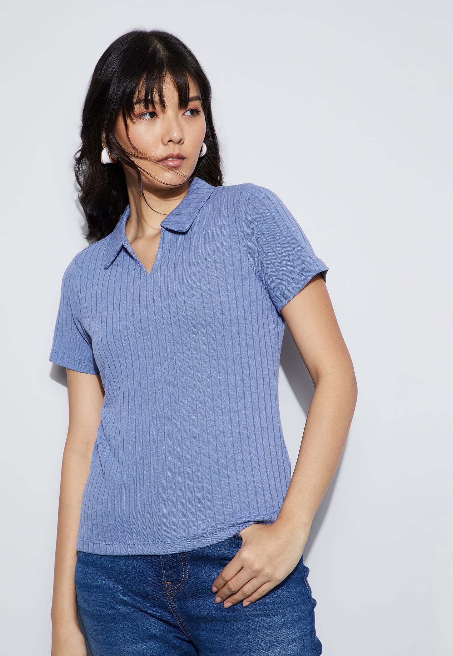 FAME FOREVER Knitted Johnny Collar T-shirt-picture-29