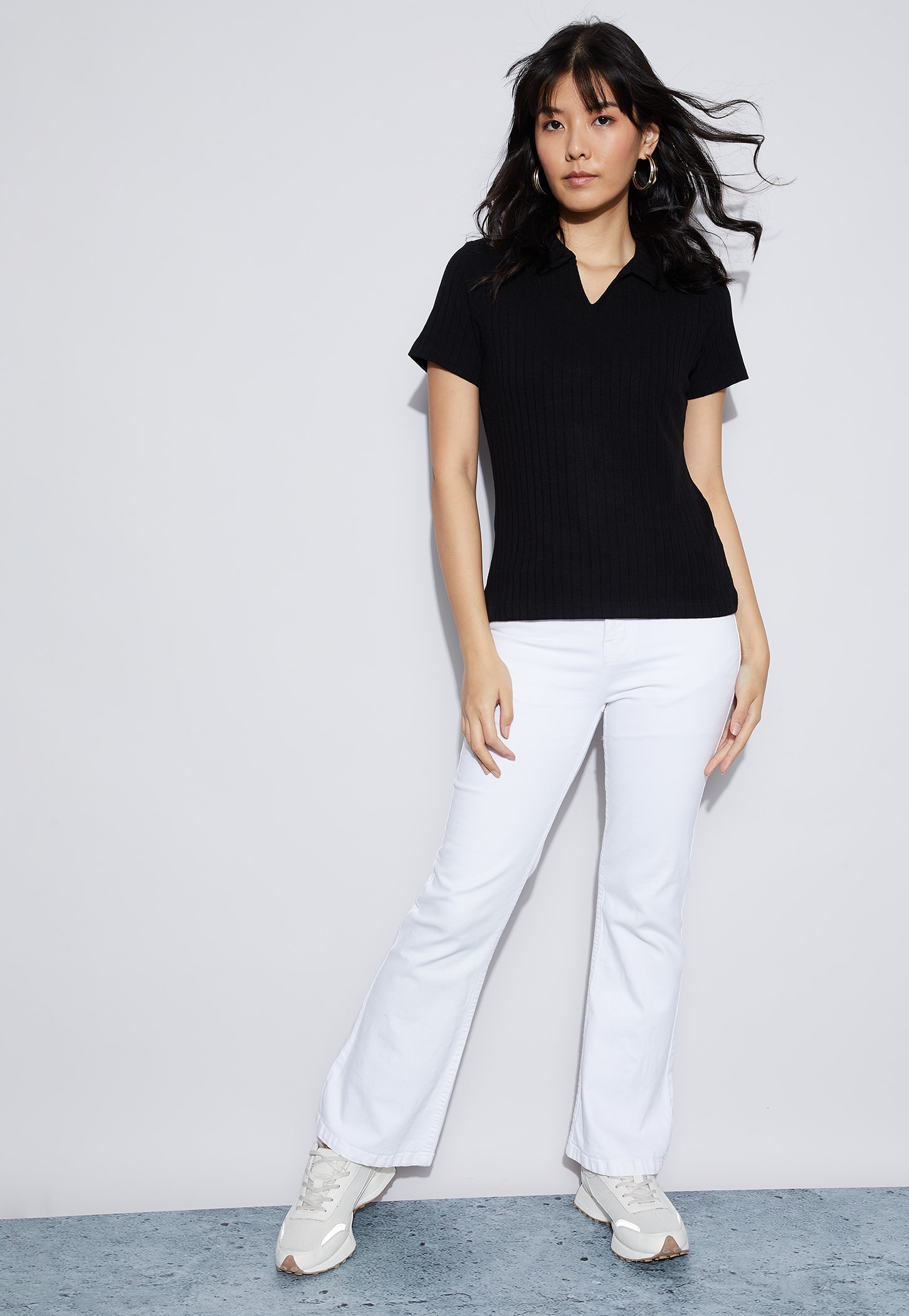 FAME FOREVER Knit Johnny Collar T-shirt-picture-53