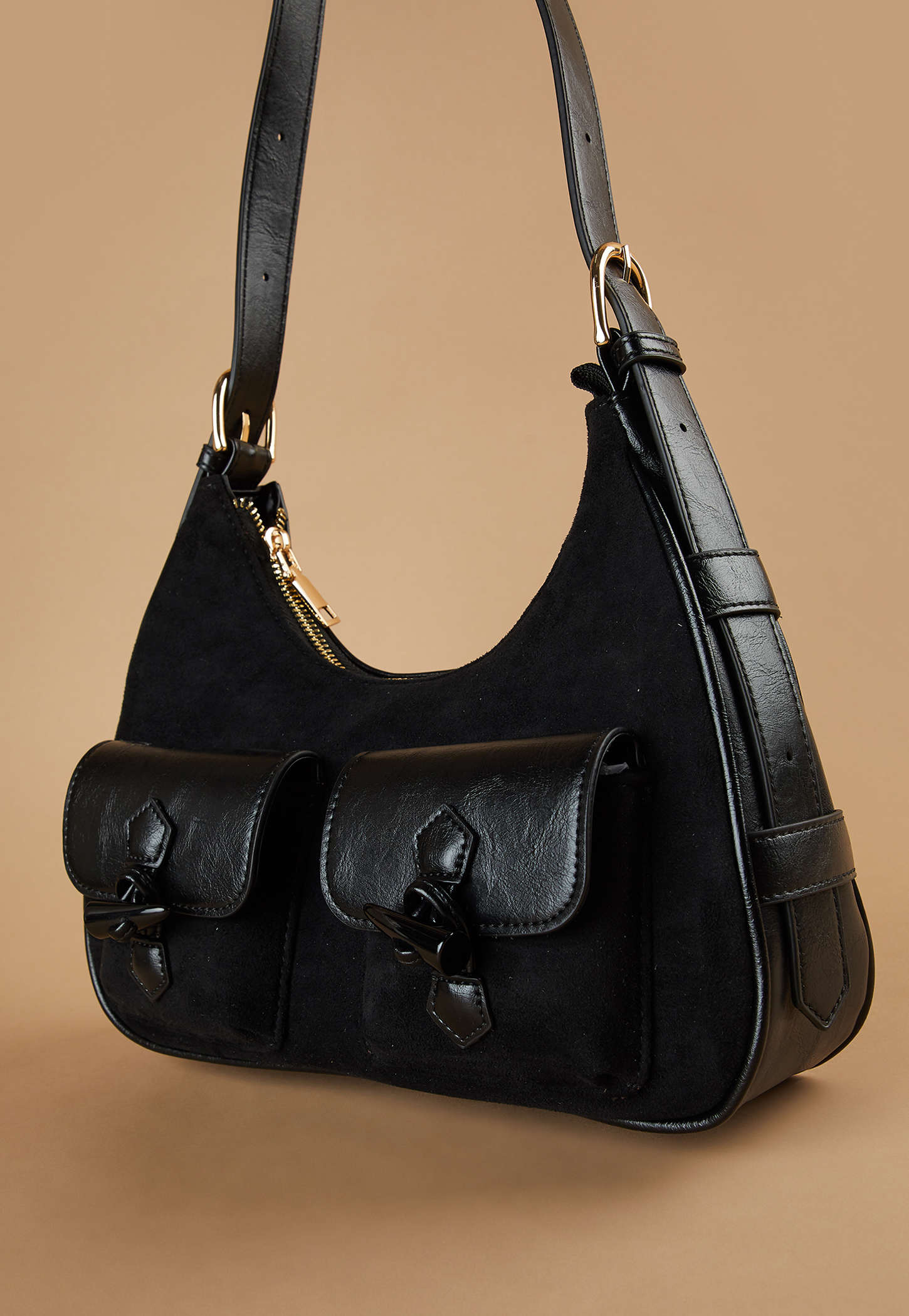 GINGER Textured Shoulder Bag