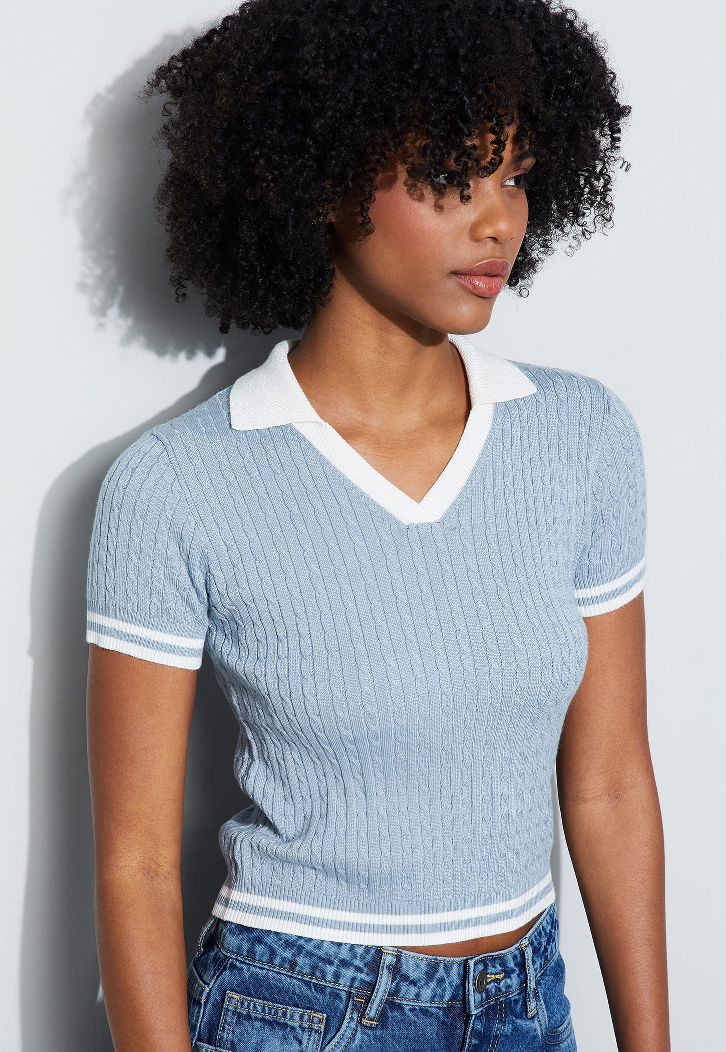 GINGER Knitted Johnny Collar Top-picture-37
