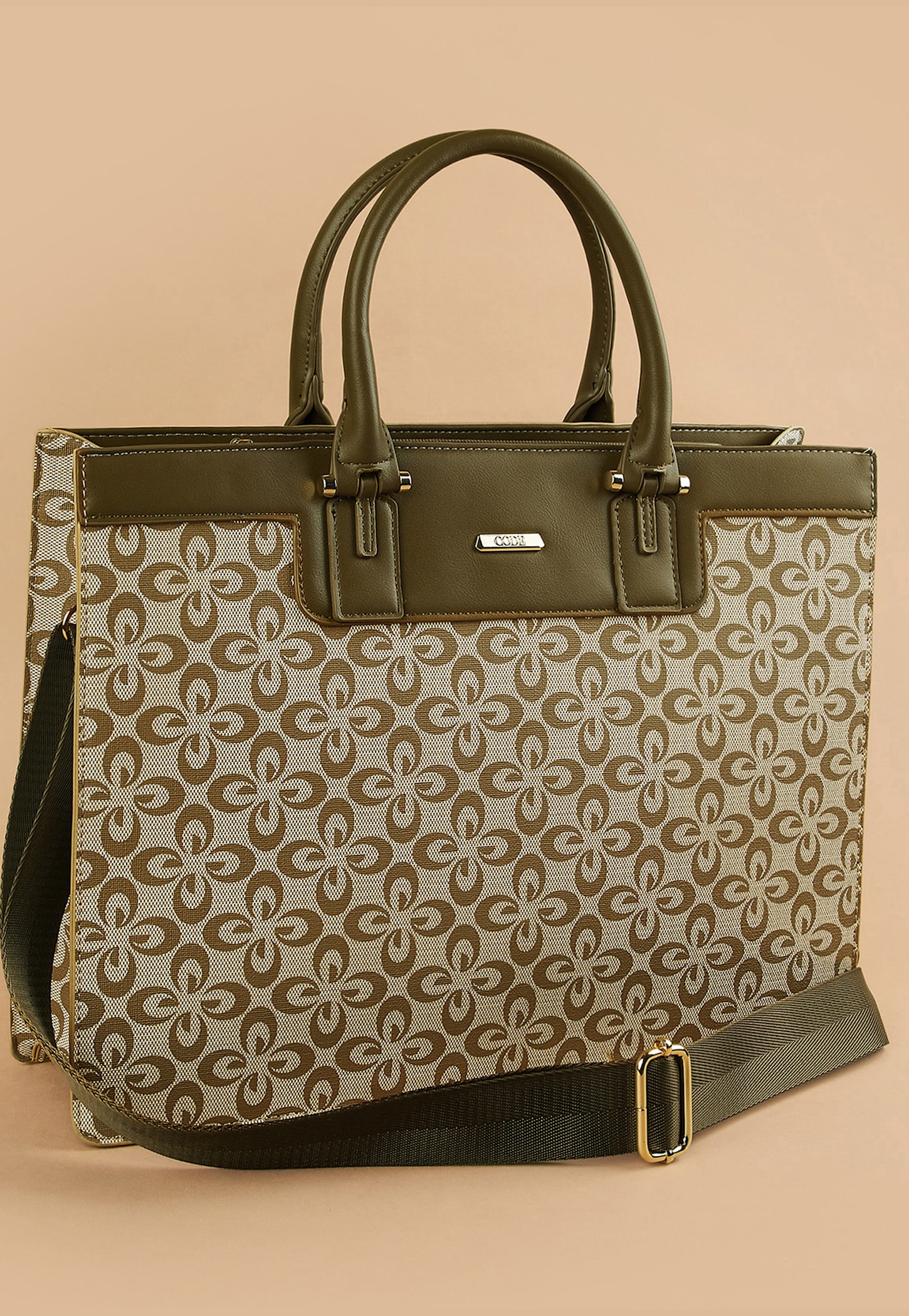 CODE Floral Print Laptop Bag-picture-49