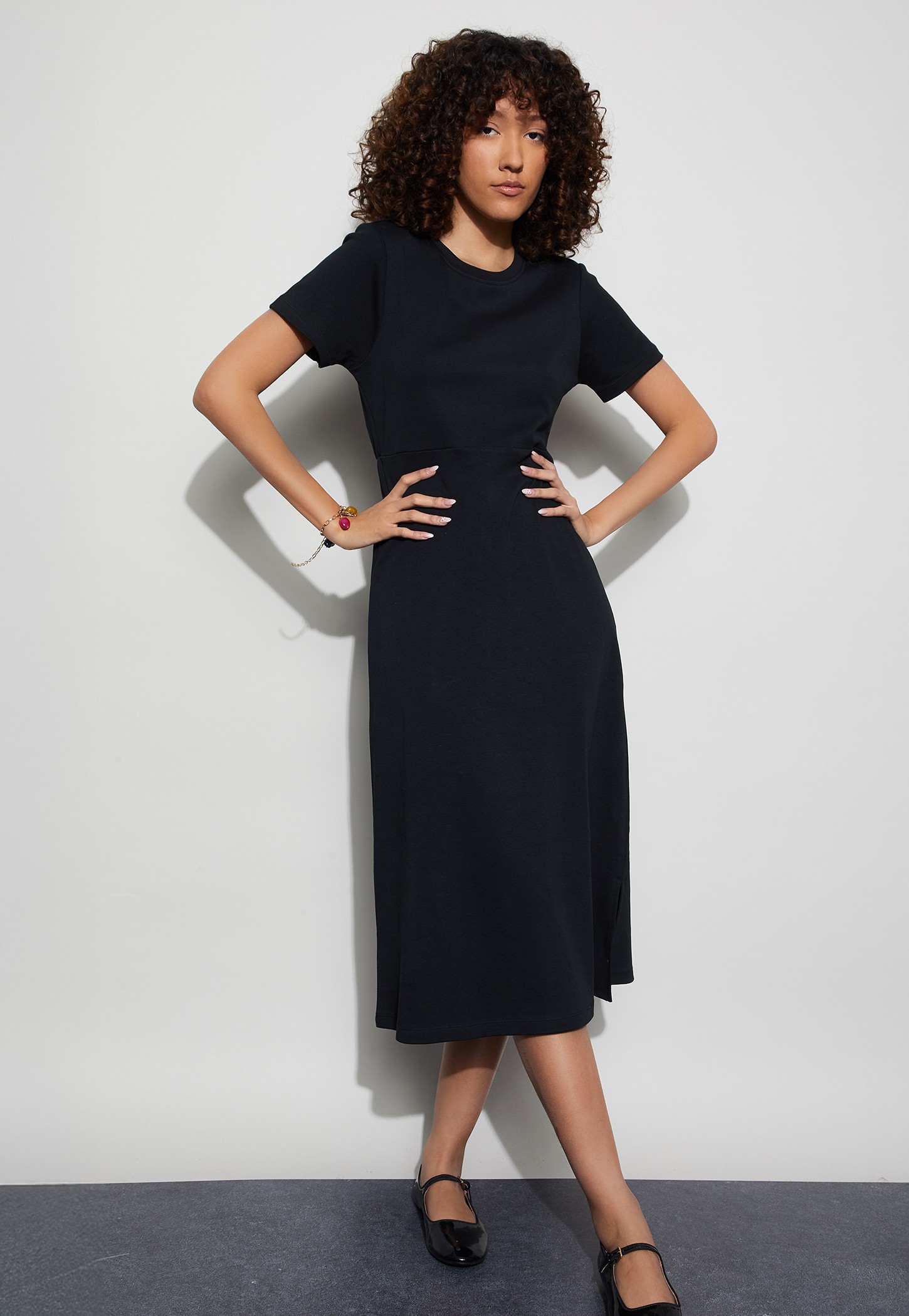 FAME FOREVER Solid A-Line Dress-picture-46