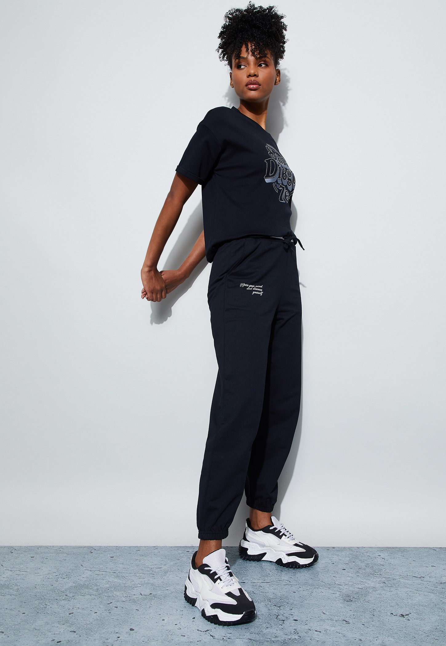 KAPPA Typographic Print Joggers-picture-24